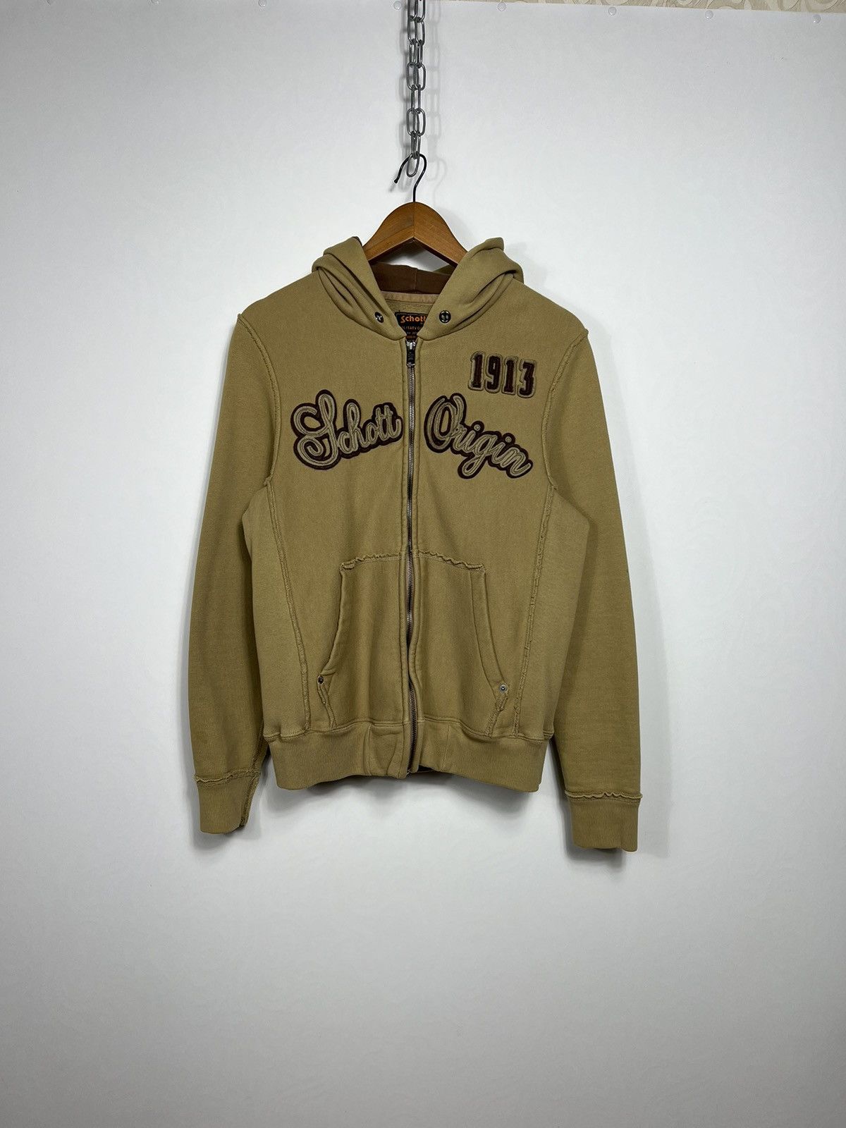 Schott Vintage Schott NYC Embroidered Logo Zip Hoodie Zipper Size US M / EU 48-50 / 2 - 1 Thumbnail