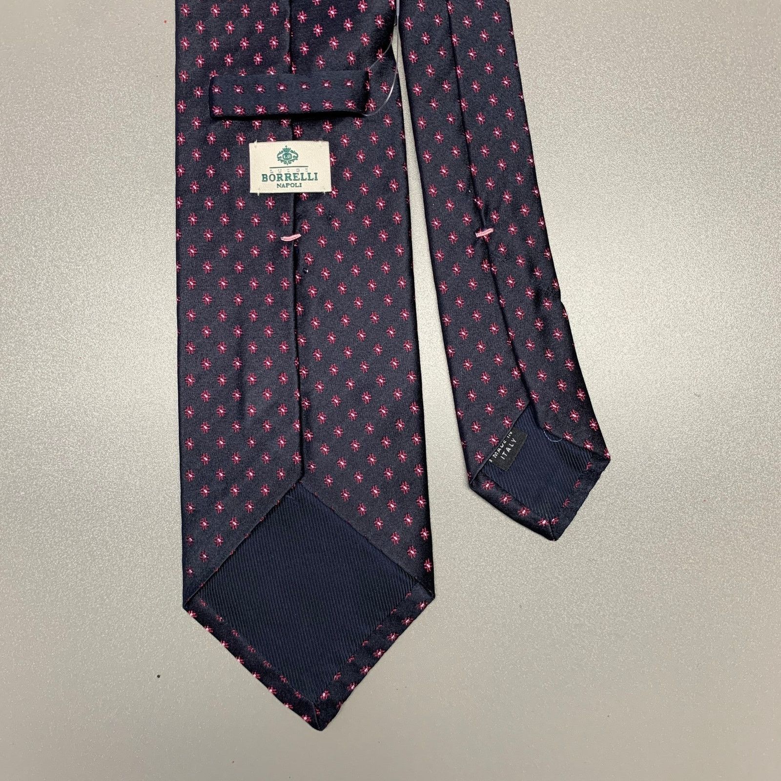 Other BORRELLI Black Red Geometric Silk Tie Size ONE SIZE - 2 Thumbnail