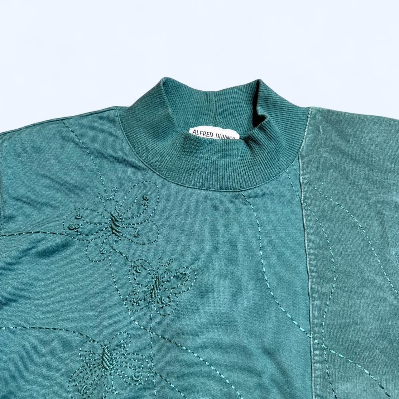 Other Vintage Alfred Dunner Emerald Green Butterfly Checkered Size L / US 10 / IT 46 - 3 Thumbnail