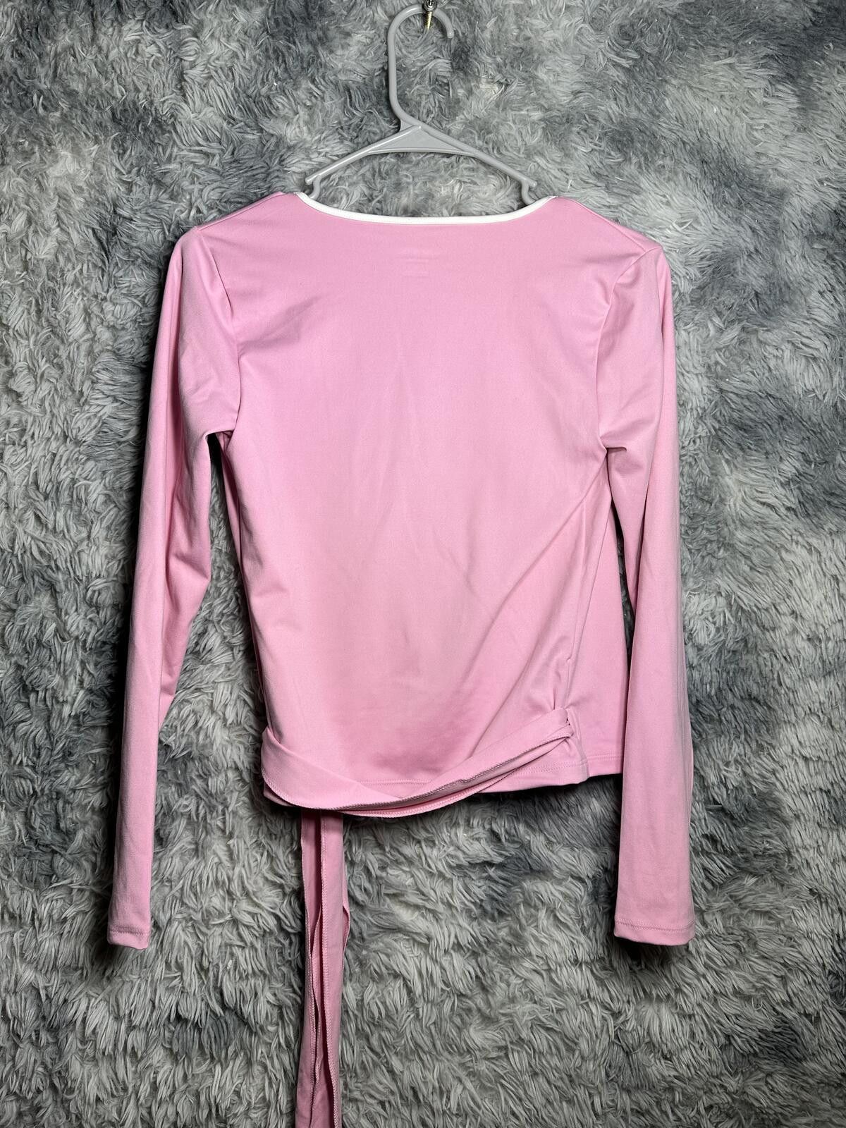 Old Navy Old Navy Pink Wrap Long Sleeve Top Size Small NWT Size S / US 4 / IT 40 - 2 Thumbnail