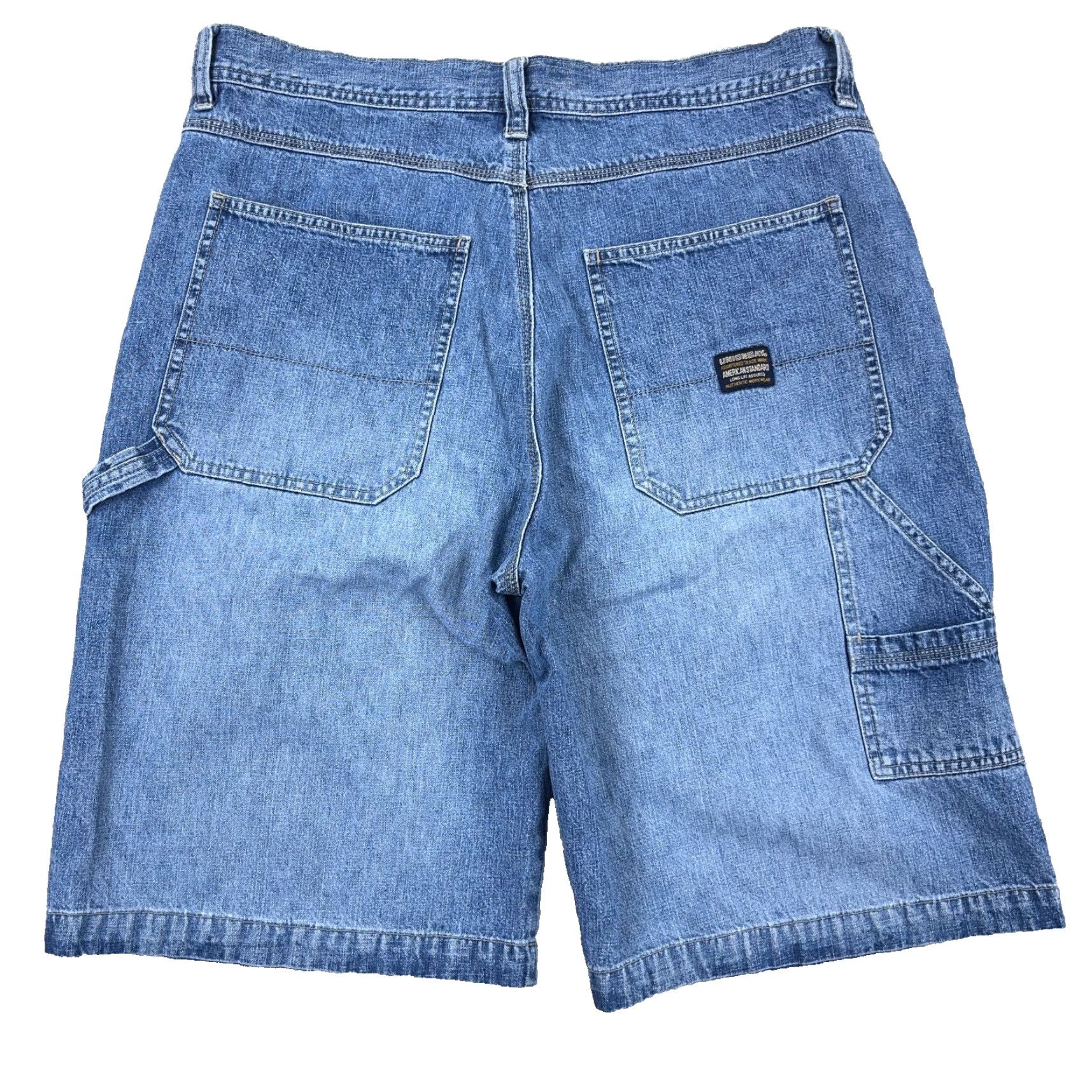 Vintage VINTAGE Unionbay Carpenter Shorts Men 36 Jorts Baggy Skate Workwear Faded Denim Blue 90s Grunge Hip Hop Rockabilly Casual Everyday Mens Size US 36 / EU 52 - 2 Thumbnail