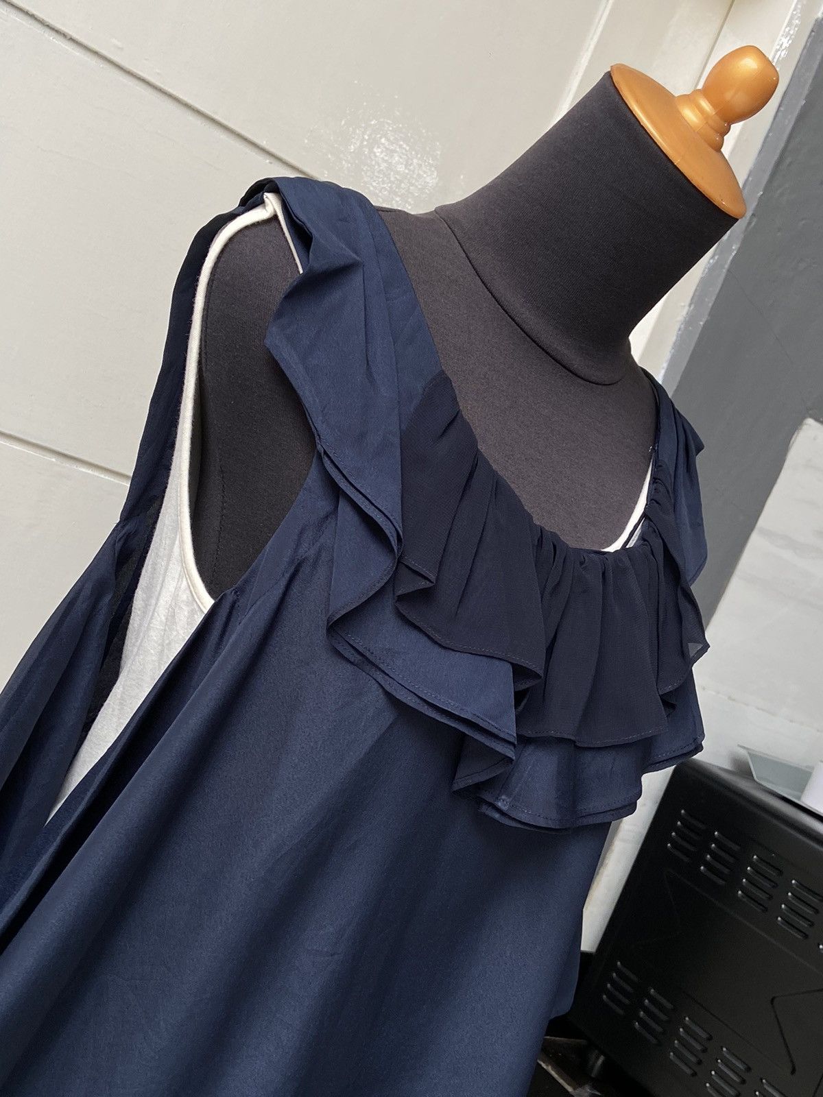 Helmut Lang HELMUT LANG Navy Midi Dress Size XXS / US 00 / IT 34 - 5 Thumbnail
