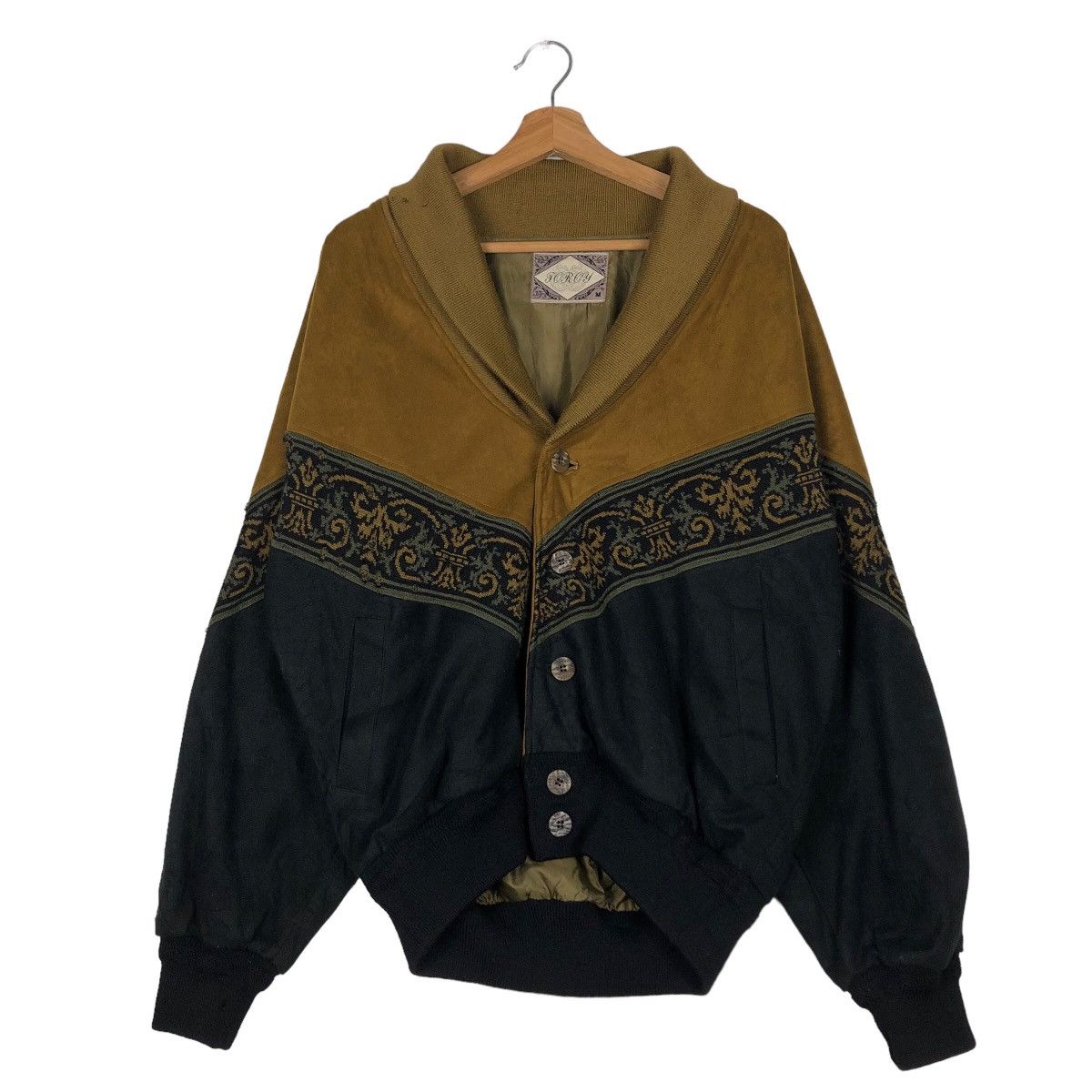 Japanese Brand 🔥90’s Vintage Leather Cardigan Navajo Native Toroy Japan Size US M / EU 48-50 / 2 - 1 Thumbnail