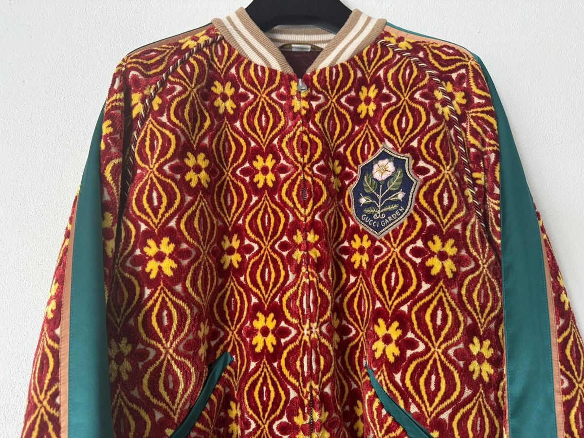 Gucci Gucci Garden Velvet Jacquard Bomber Jacket Size US S / EU 44-46 / 1 - 3 Thumbnail