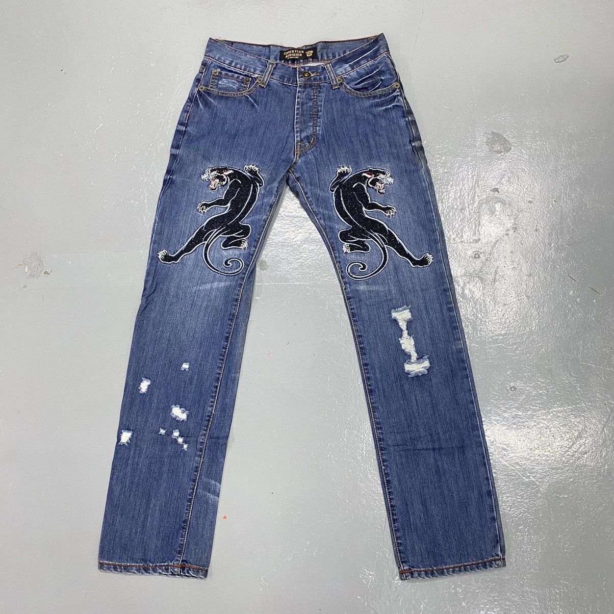 Christian Audigier Vintage Christian Audigier Y2K Jeans Ed Hardy Jacket Flare Size US 32 / EU 48 - 4 Thumbnail