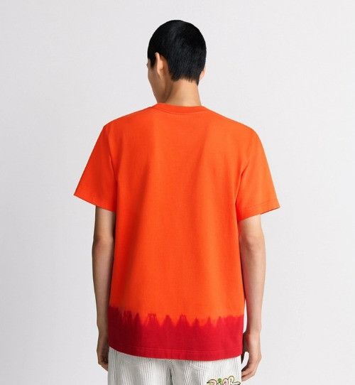Dior × Kaws o1w1db11025 513J201 Relaxed Fit T-Shirt in Orange/Red Size US L / EU 52-54 / 3 - 4 Thumbnail
