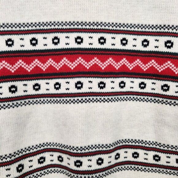 Chaps Chaps Logan Men’s Large Chunky Knit Winter Sweater Red White Size US L / EU 52-54 / 3 - 6 Thumbnail