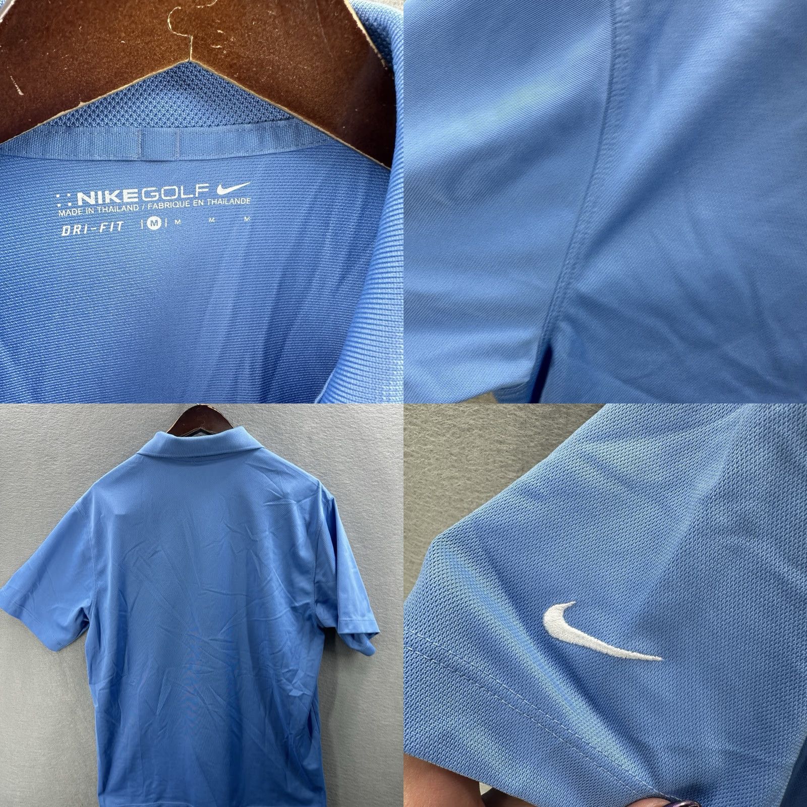 Nike Nike Golf Polo Shirt Mens L Blue Dri-Fit Slim Fit Short Sleeve Logo Casual Classic Dad Preppy Size US L / EU 52-54 / 3 - 8 Thumbnail