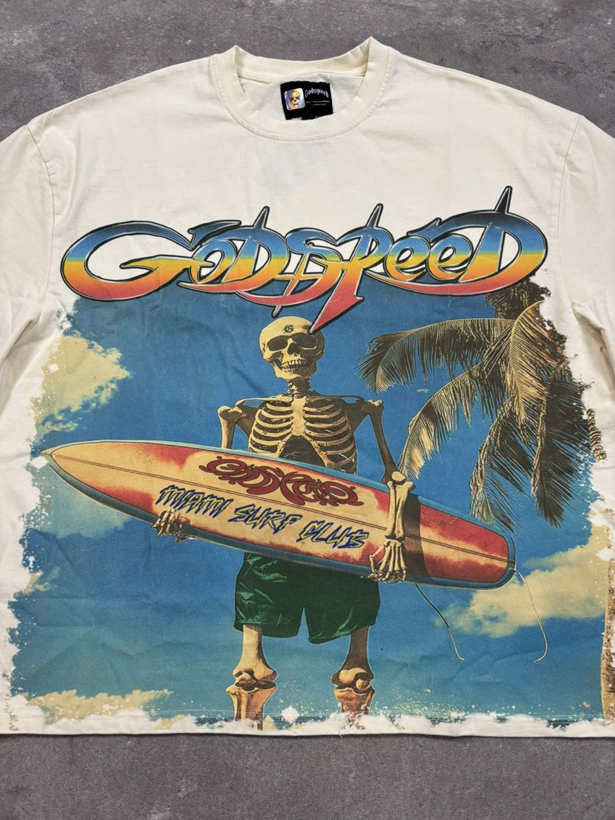 Godspeed Godspeed Miami Surf Club Shirt, Cream Size US XL / EU 56 / 4 - 3 Thumbnail