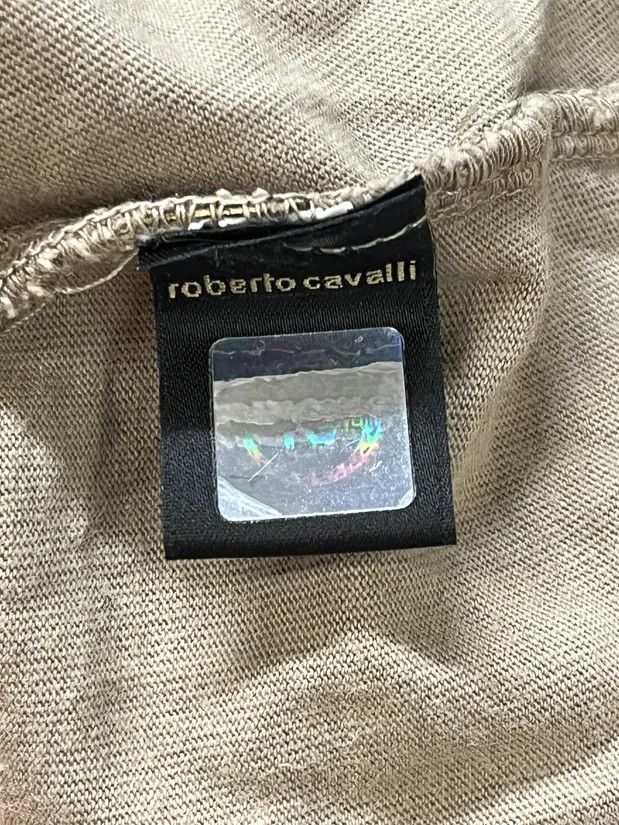 Roberto Cavalli SS2006 Cavalli Army Reinforced Beige Polo Size XS / US 0-2 / IT 36-38 - 11 Thumbnail