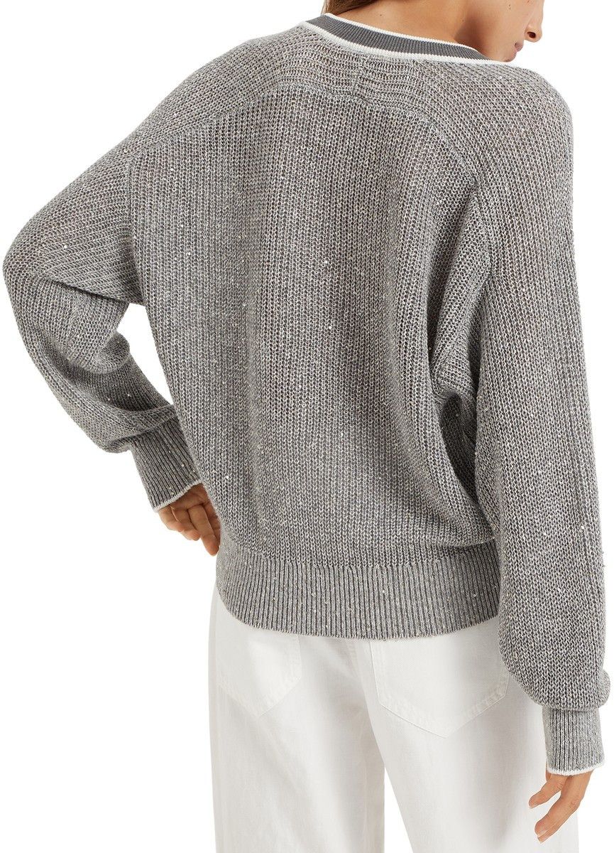Brunello Cucinelli o1w1db10825 Sweater in Medium Grey Size L / US 10 / IT 46 - 3 Thumbnail