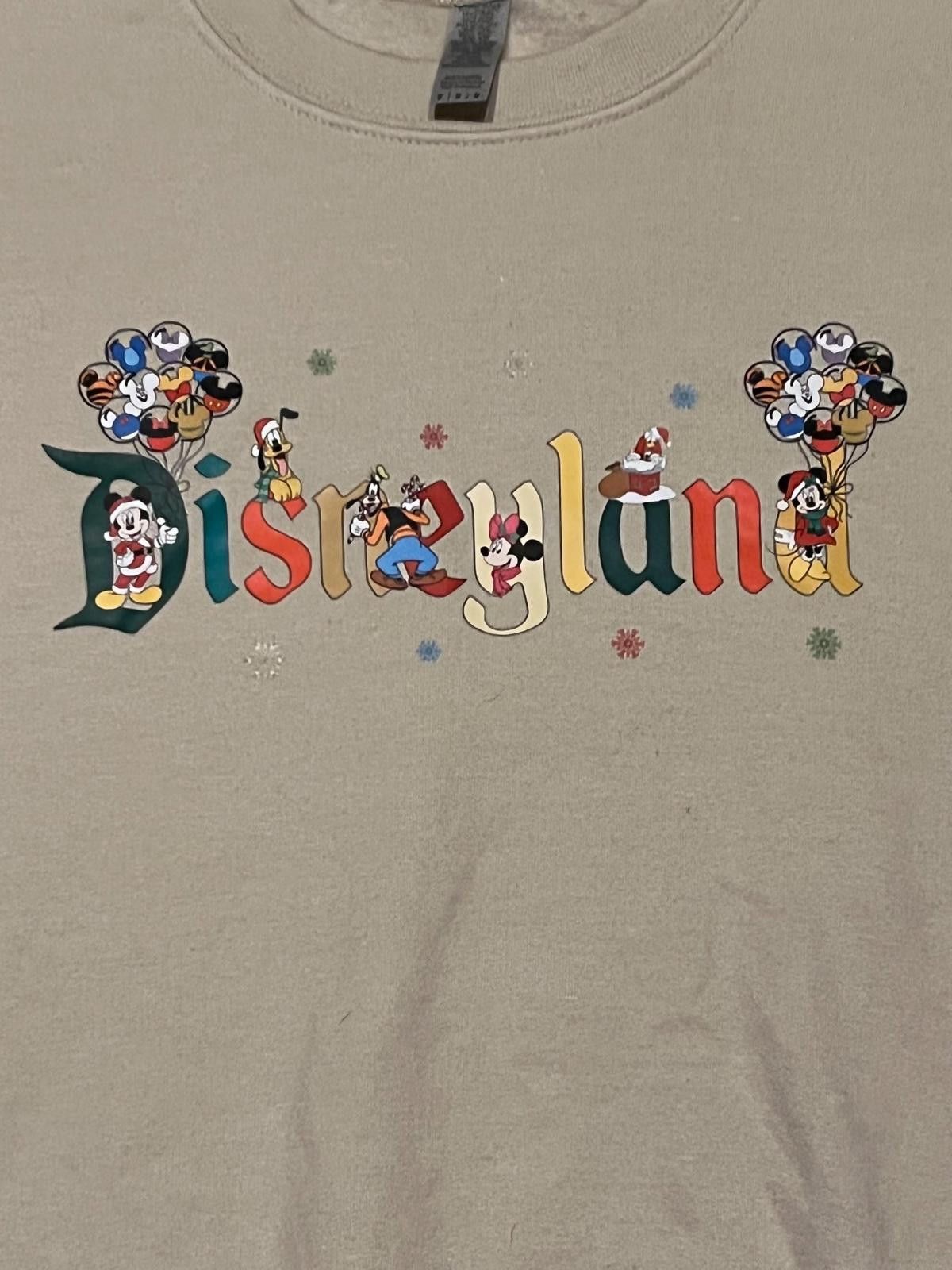Disney Vintage Disneyland Beige Crewneck Sweatshirt Size ONE SIZE - 3 Thumbnail