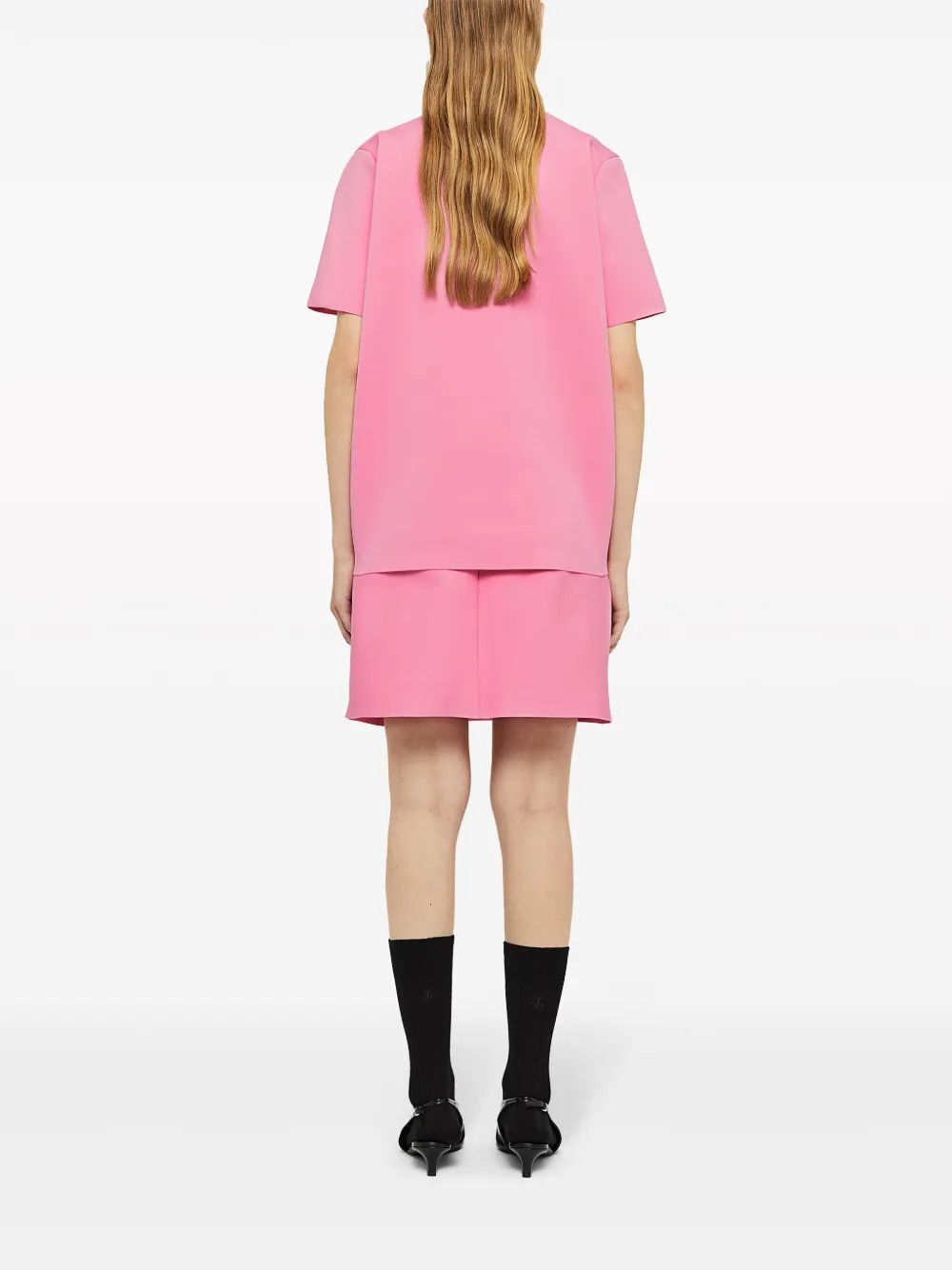 Jil Sander o1y1025 Mini Skirt in Pink Size 27" / US 4 / IT 40 - 4 Thumbnail
