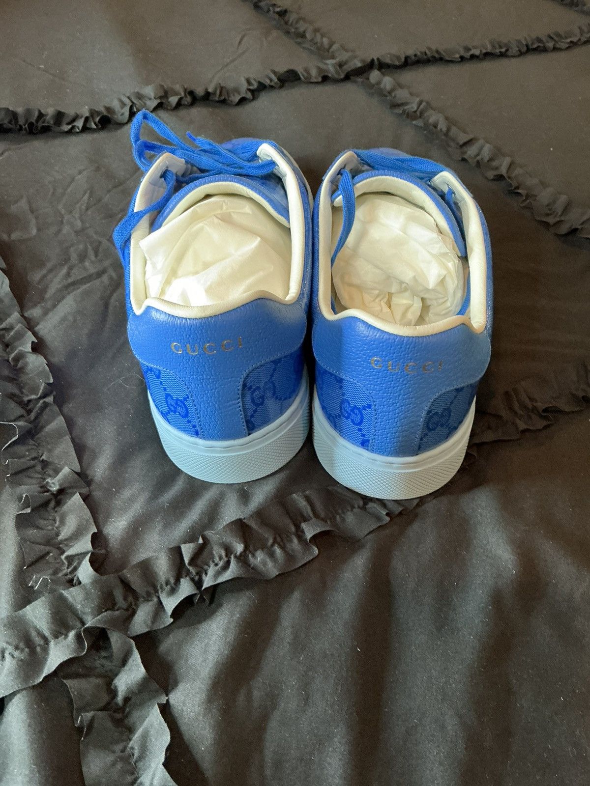 Gucci Gucci Screener GG Supreme Low-Top — Patent Blue Monogram Size US 10 / EU 43 - 5 Thumbnail