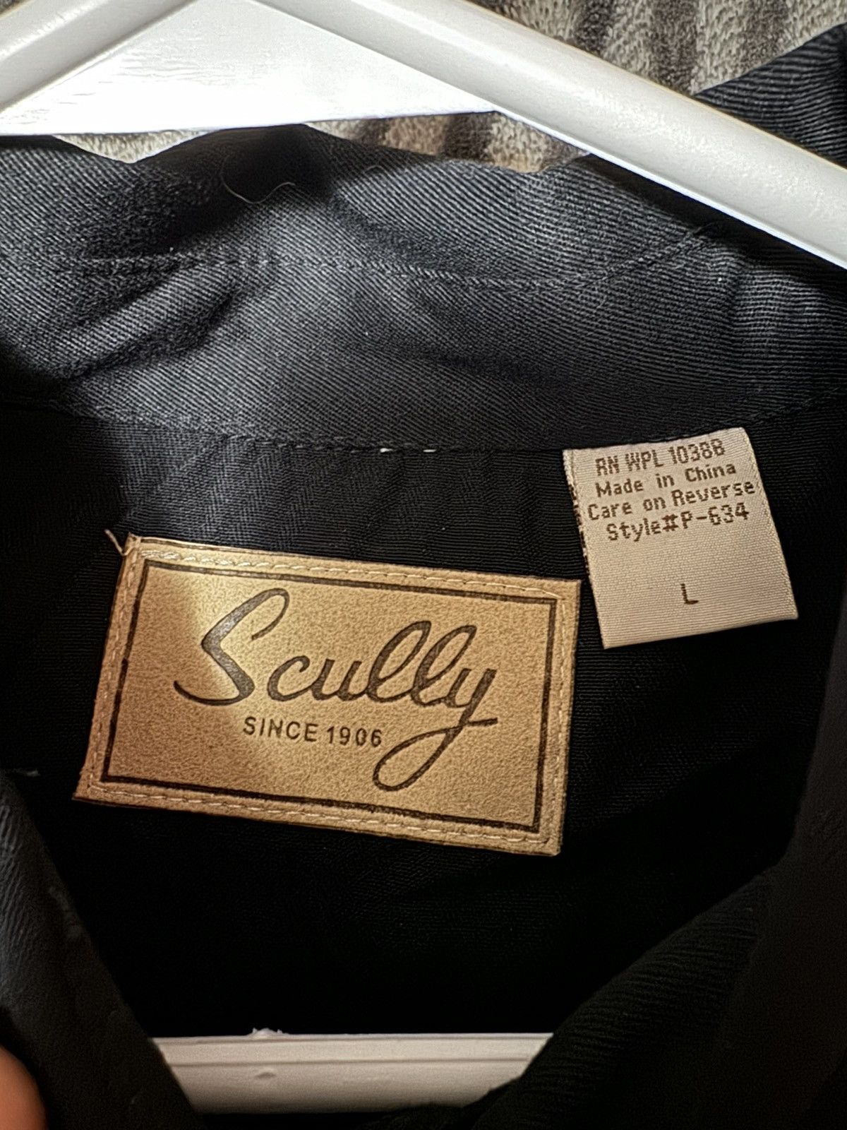 Scully Leather Scully Pearl Snap *Brand New* Size US L / EU 52-54 / 3 - 4 Thumbnail