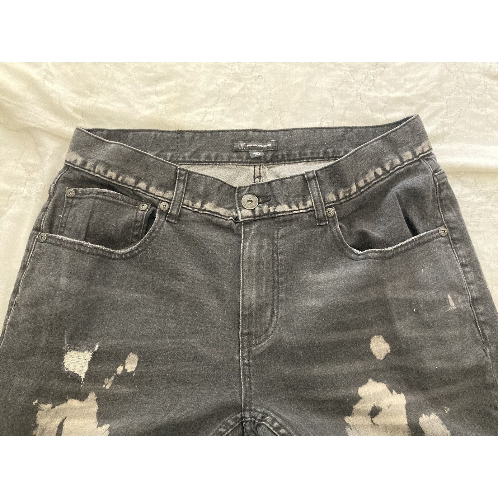 I.N.C INC International Concepts Berlin Slim Straight Jeans 34W Size US 34 / EU 50 - 2 Thumbnail