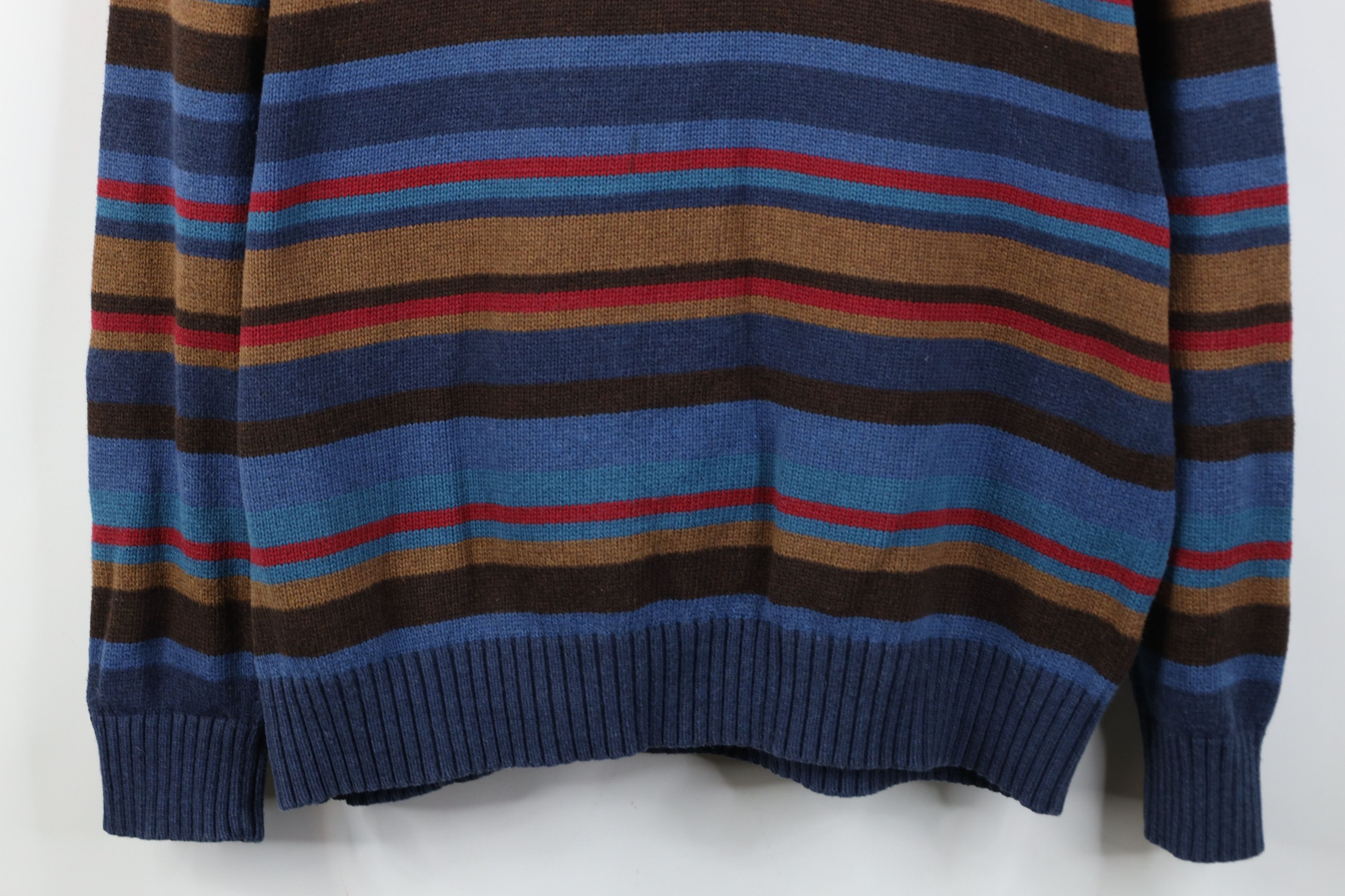 Vintage Vintage 90s Streetwear Rainbow Block Cotton Knit Sweater Size US XL / EU 56 / 4 - 3 Thumbnail