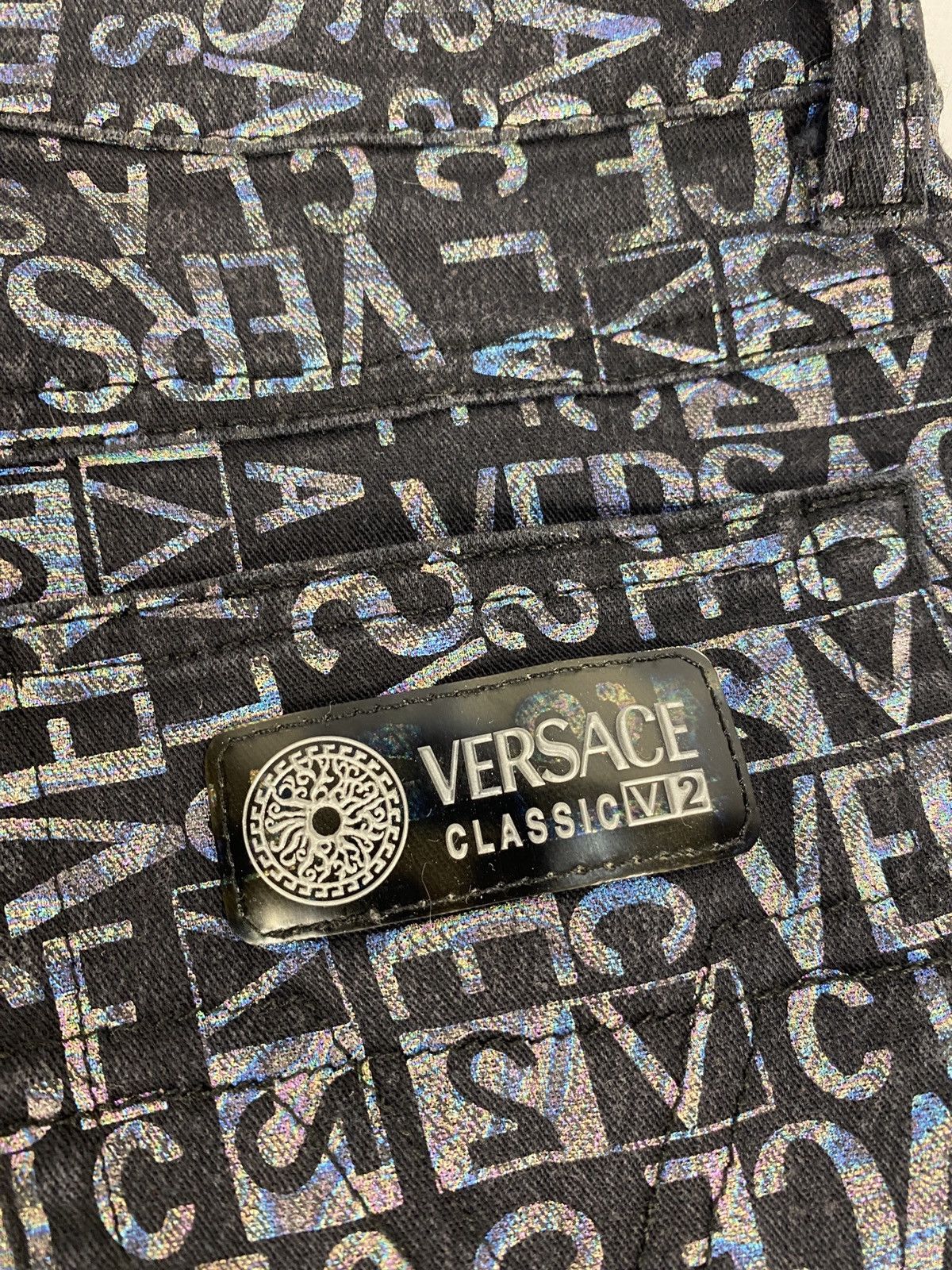 Versace Versace Monogram Printed Avant Garde Japanese Jeans Size 22" - 17 Thumbnail