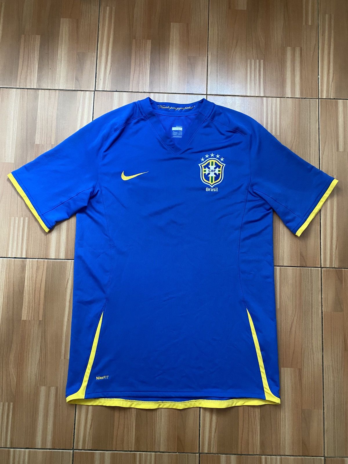 Nike Nike BRAZIL 2008 2010 AWAY FOOTBALL SHIRT SOCCER JERSEY Size US M / EU 48-50 / 2 - 1 Thumbnail