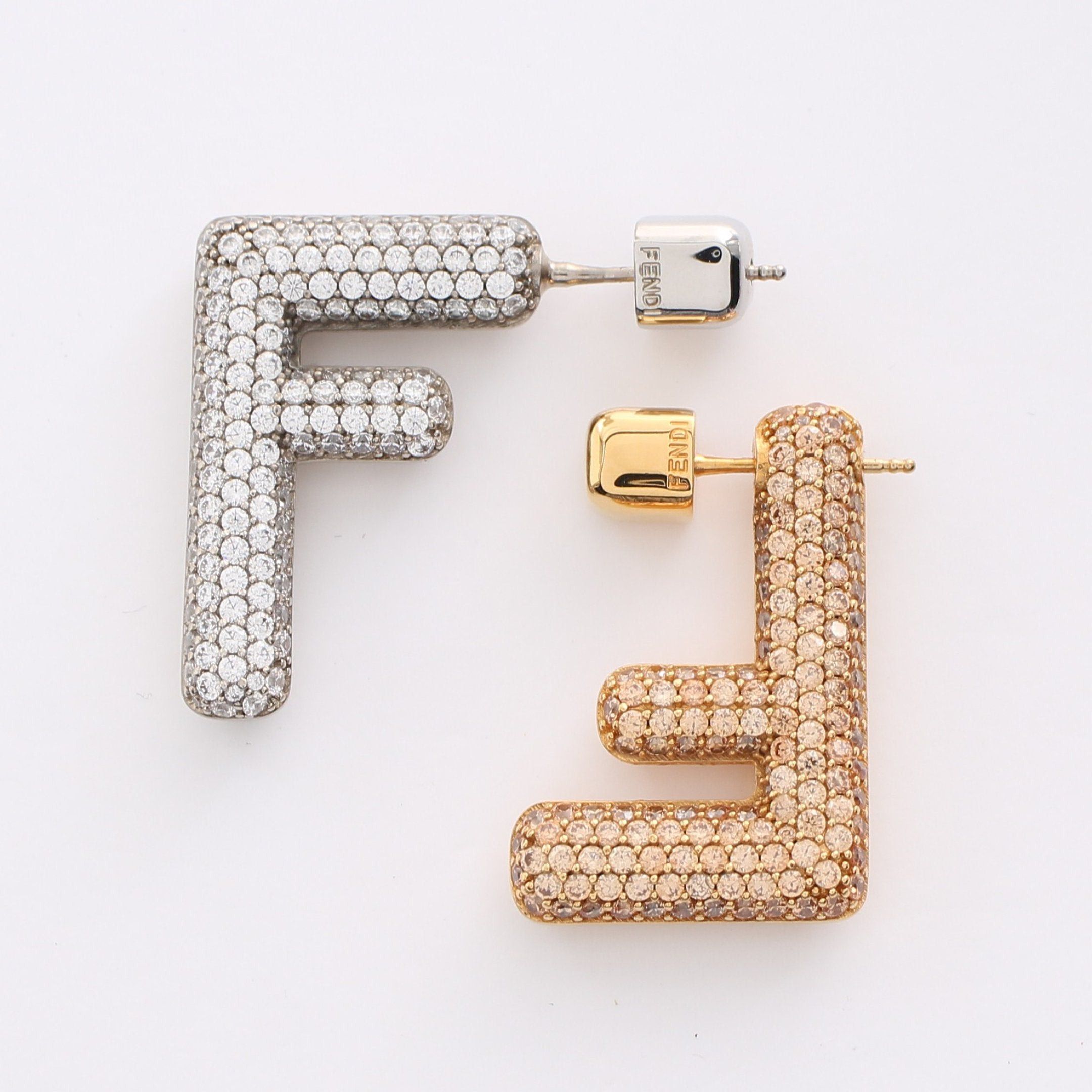 Newest Fendi letter F earrings