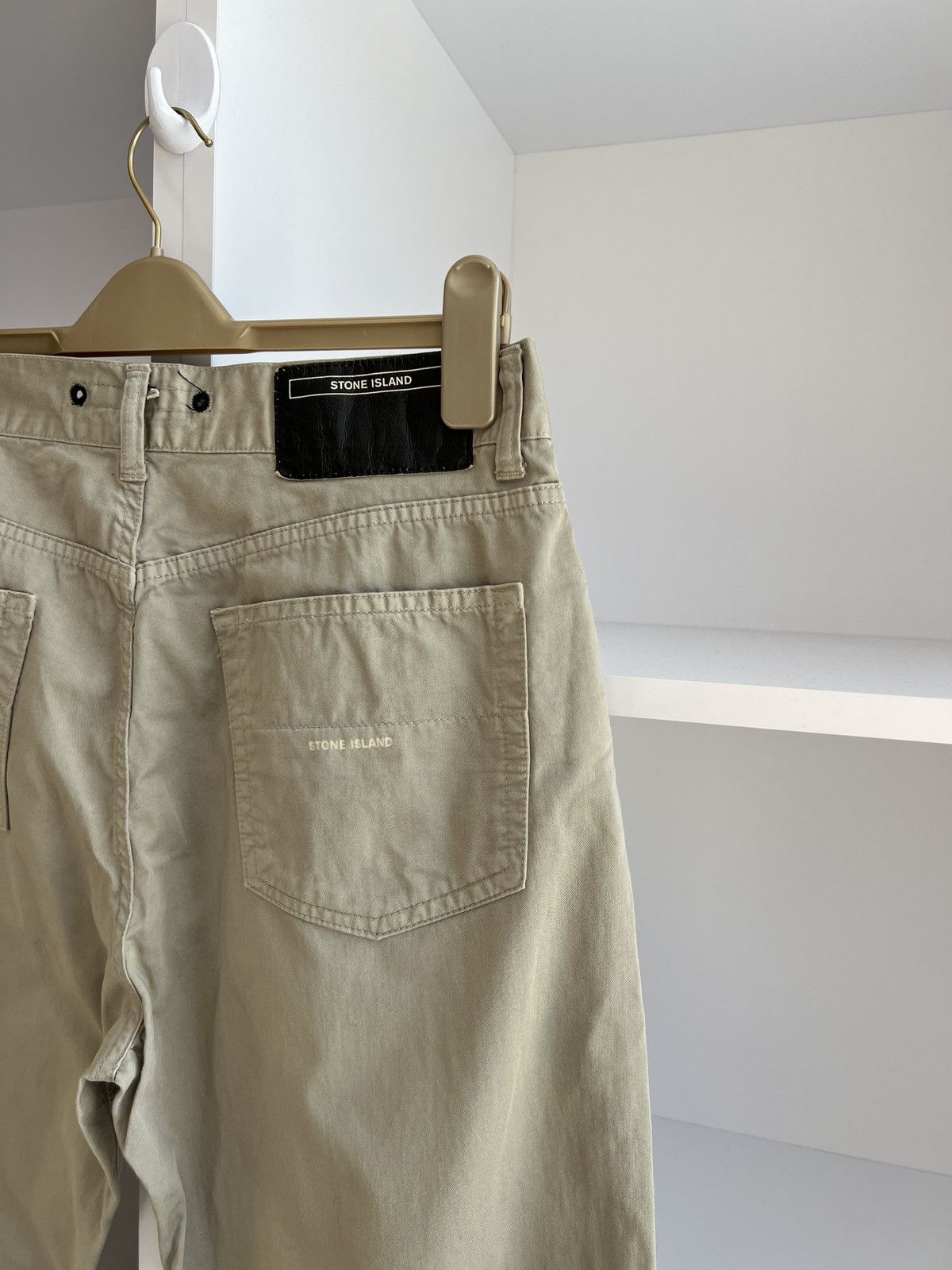 Stone Island × Vintage Stone Island Denims Flint Beige Casual Pants 33 size slim Size US 33 - 12 Thumbnail