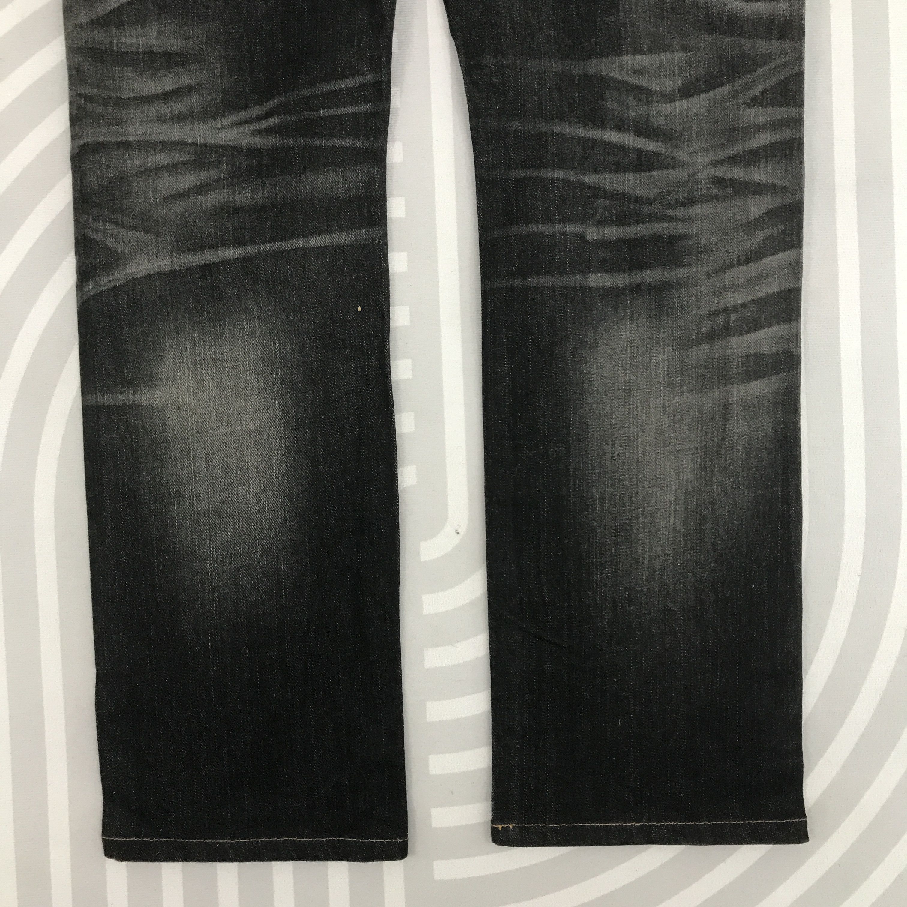 Japanese Brand × Vintage Vintage Japan black denim Distressed denim jeans pants Size US 34 / EU 50 - 7 Thumbnail