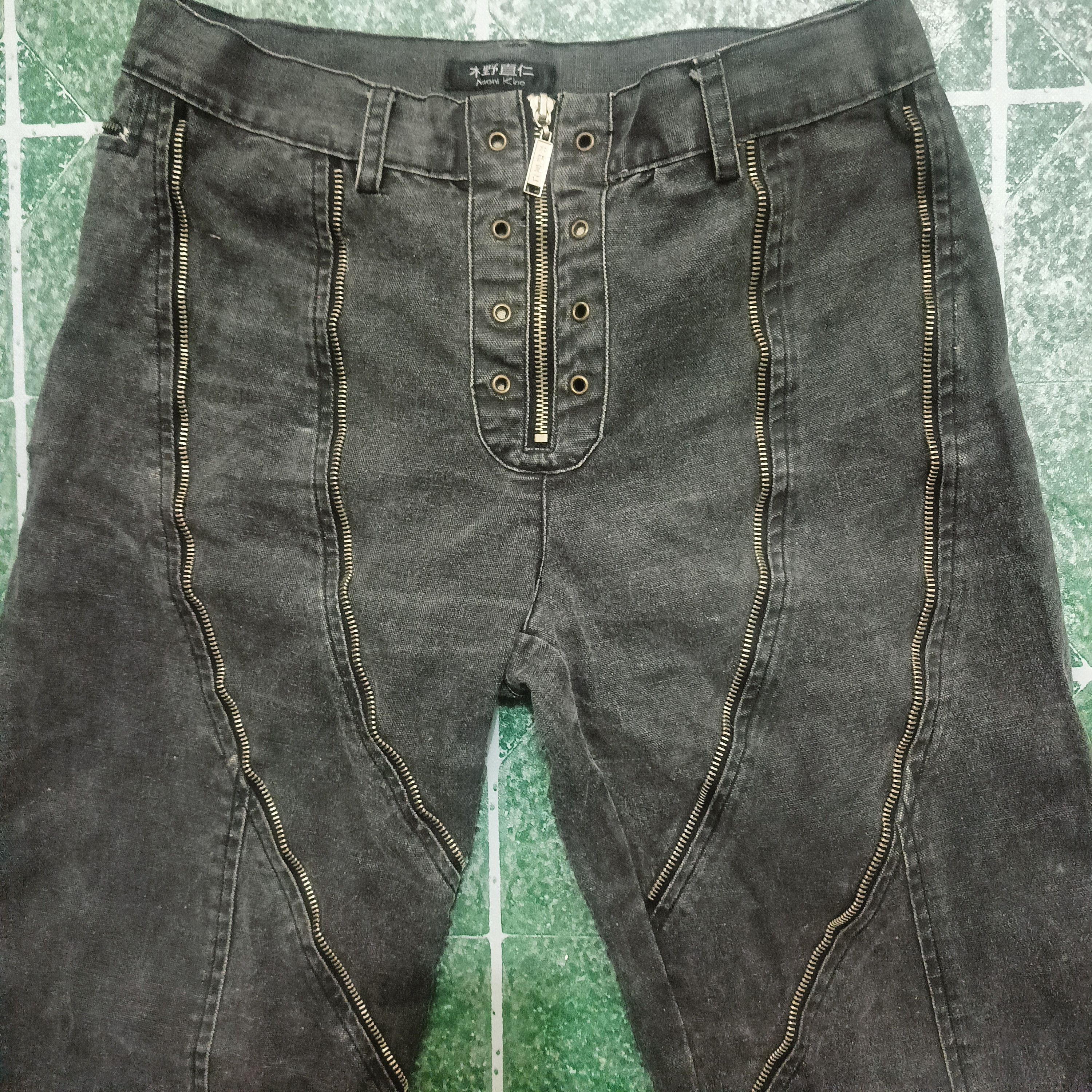 If Six Was Nine Japanese Naoni Kino Zipper design Lace up Pants Size US 30 / EU 46 - 3 Thumbnail