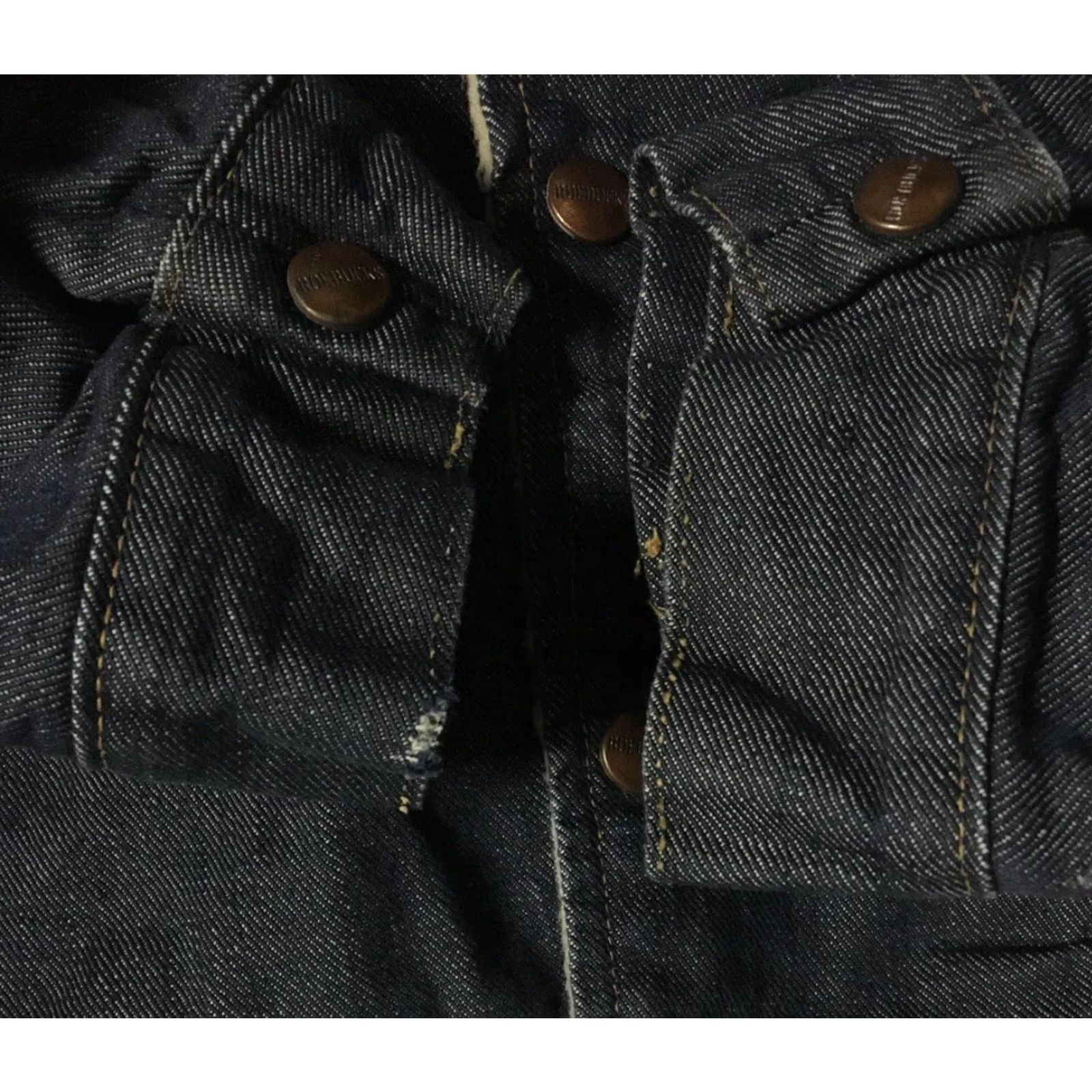 Sears VINTAGE Sears Roebucks Denim Jacket Lined Sherpa 46R USA Trucker Grunge Biker 70s 60s 80s 90s Rock Hip Hop Men's Jacket Blue Denim Roebucks 46R Mens Size US S / EU 44-46 / 1 - 5 Thumbnail