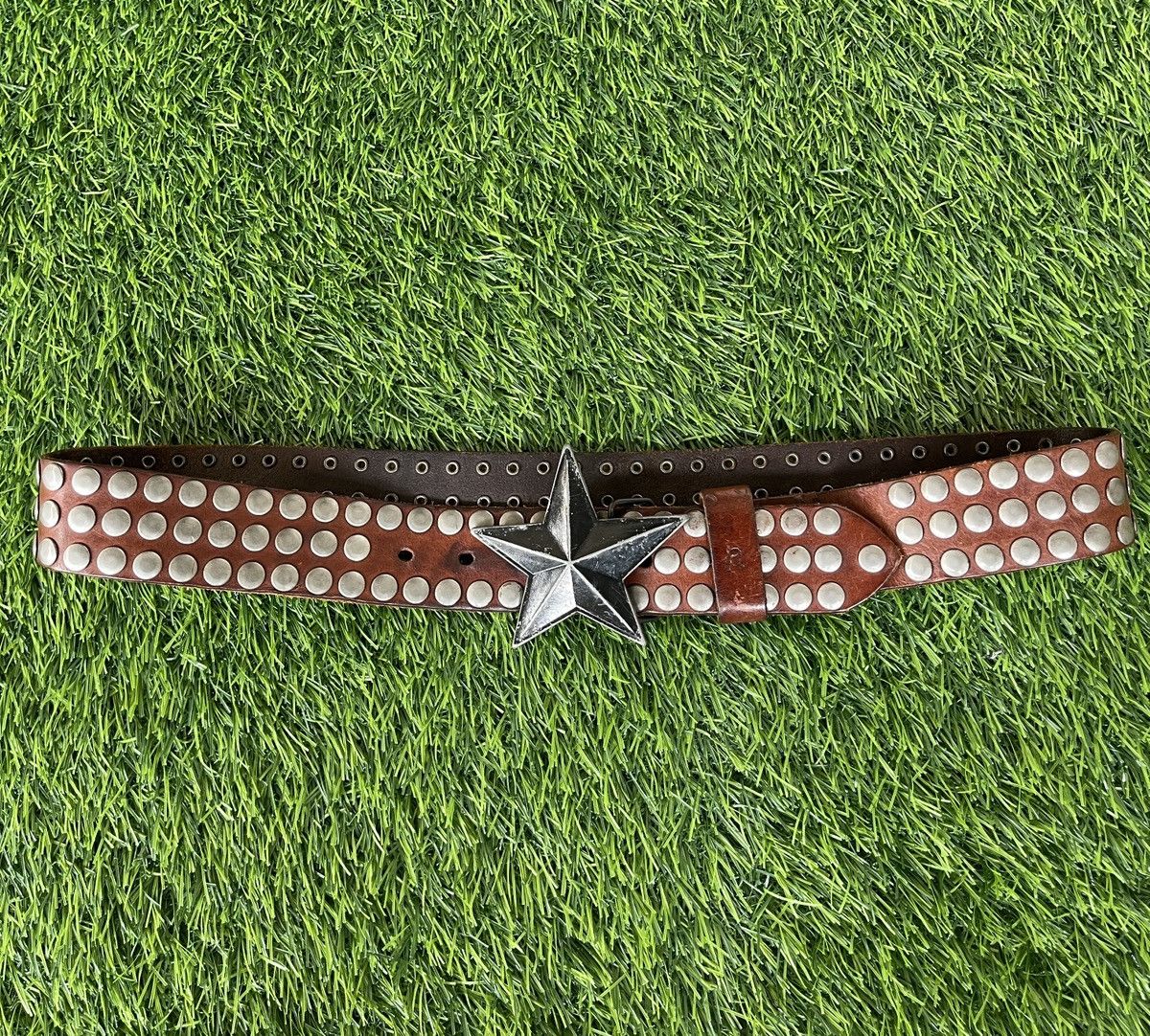 Hollywood Trading Company Vtg Belt🔥HOLLYWOOD TRADING COMPANY🔥Studded Start Buckle Size 34 - 4 Thumbnail