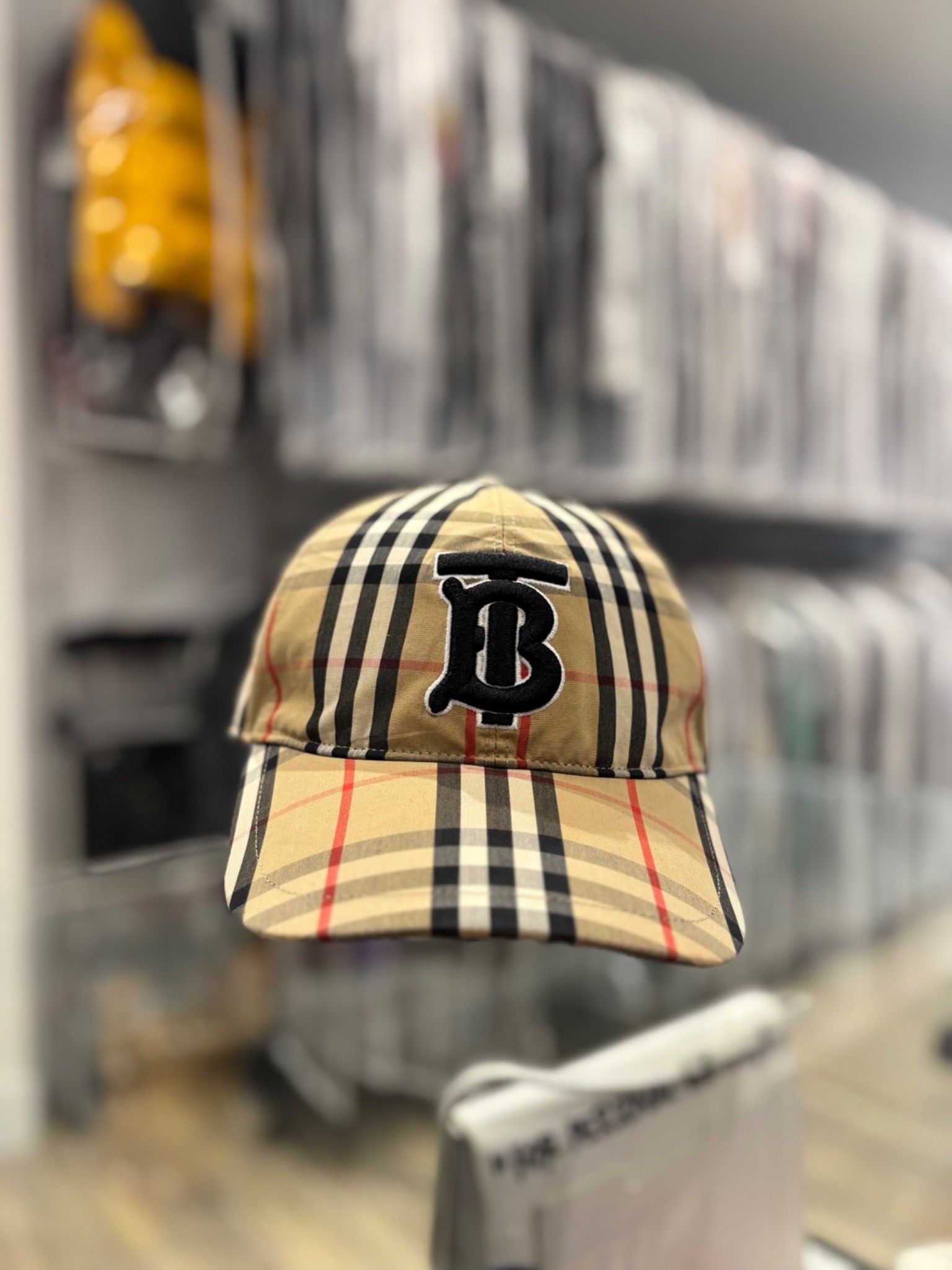 Burberry Burberry TB Logo Check Cap Size ONE SIZE - 2 Thumbnail