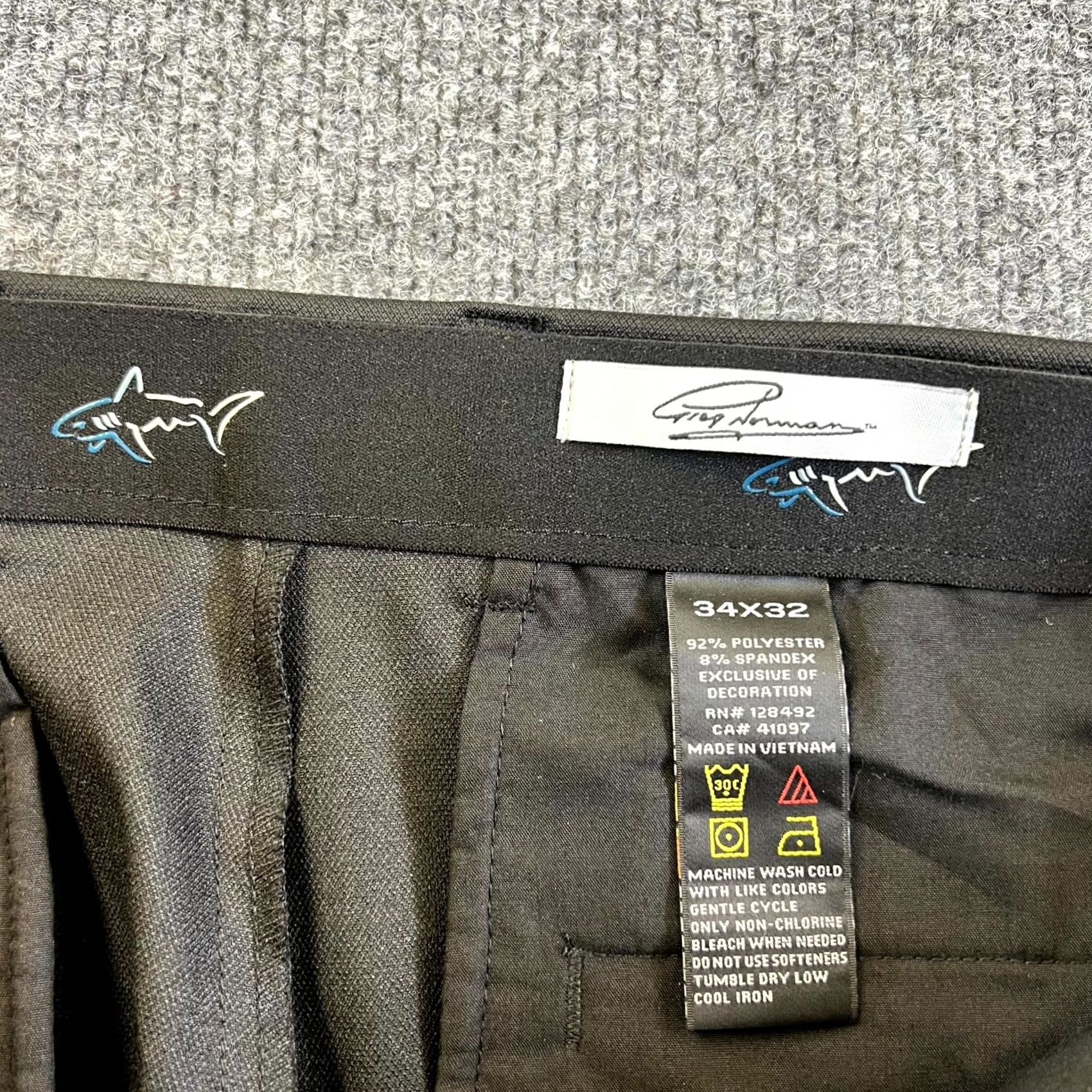 Vintage Greg Norman Ultimate Classic Travel Pants Mens 34x32 Black Straight Size US 34 / EU 50 - 6 Thumbnail