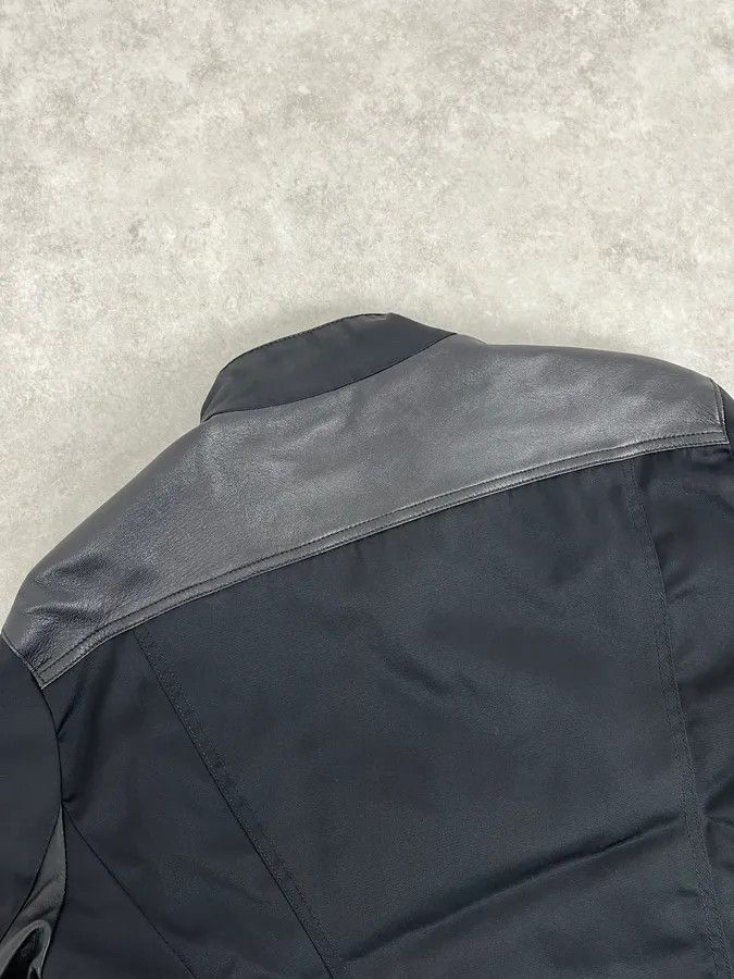 Gianfranco Ferre 2000s Gianfranco Ferré Black Nylon & Leather Bomber Jacket Size US M / EU 48-50 / 2 - 7 Thumbnail