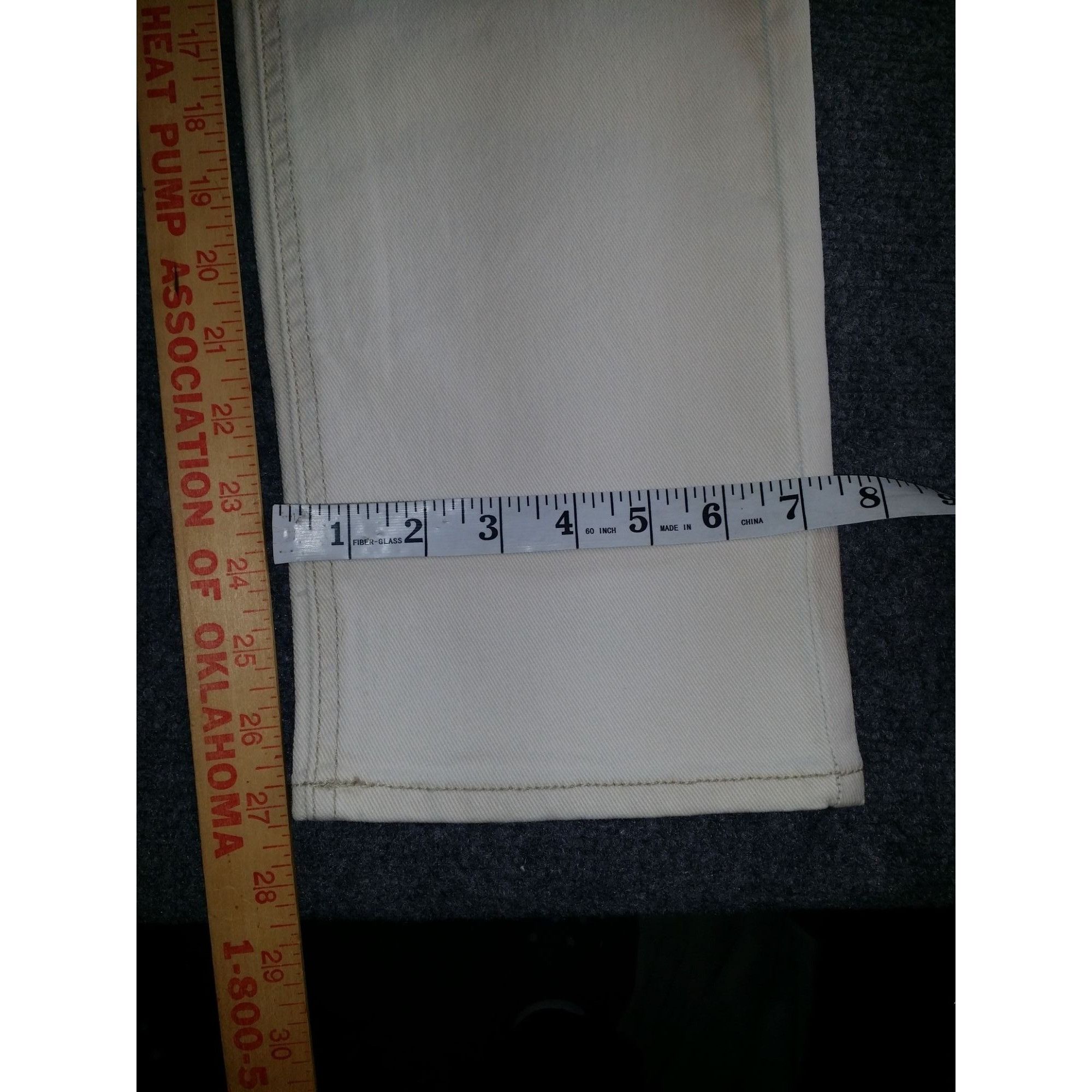 Seven 7 Seven7 Jeans Slim Straight Jeans Women Sz 12 White Denim Eve Size 34" / US 12 / IT 48 - 4 Thumbnail