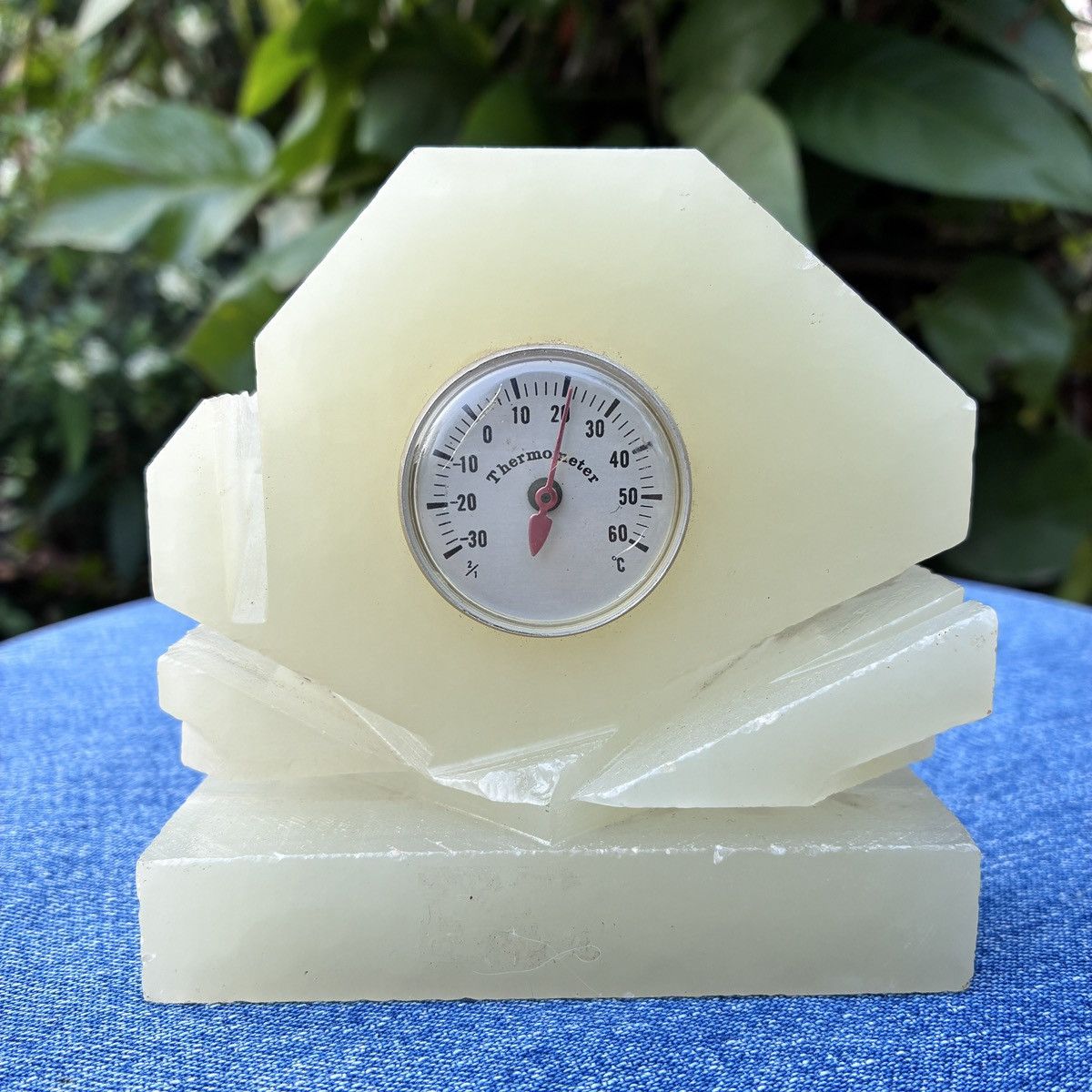 Vintage Onyx Stone Thermometer Hand Made Size ONE SIZE - 1 Thumbnail