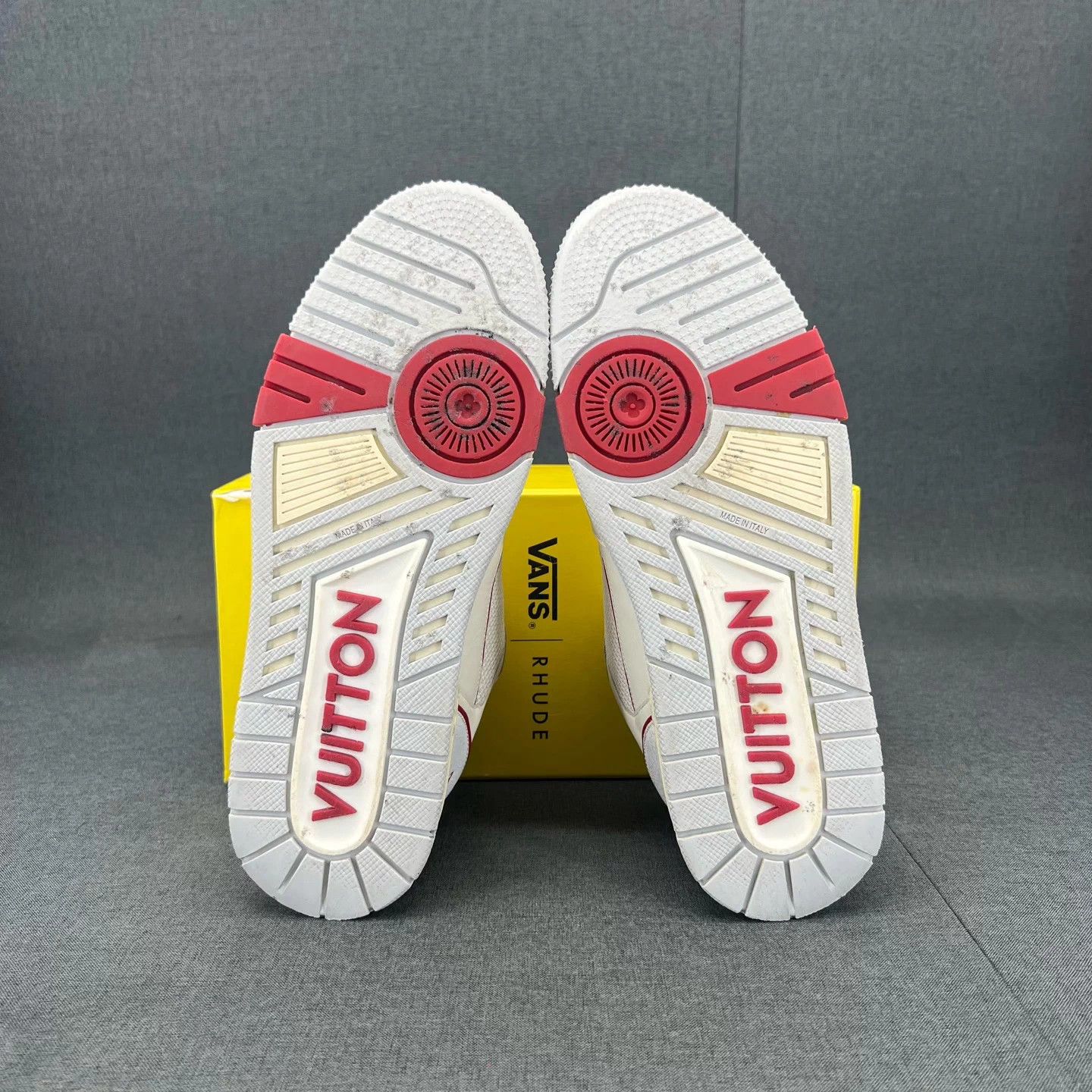 Louis Vuitton LV Trainer White/Red Velcro US7/41 Size US 8 / EU 41 - 6 Thumbnail