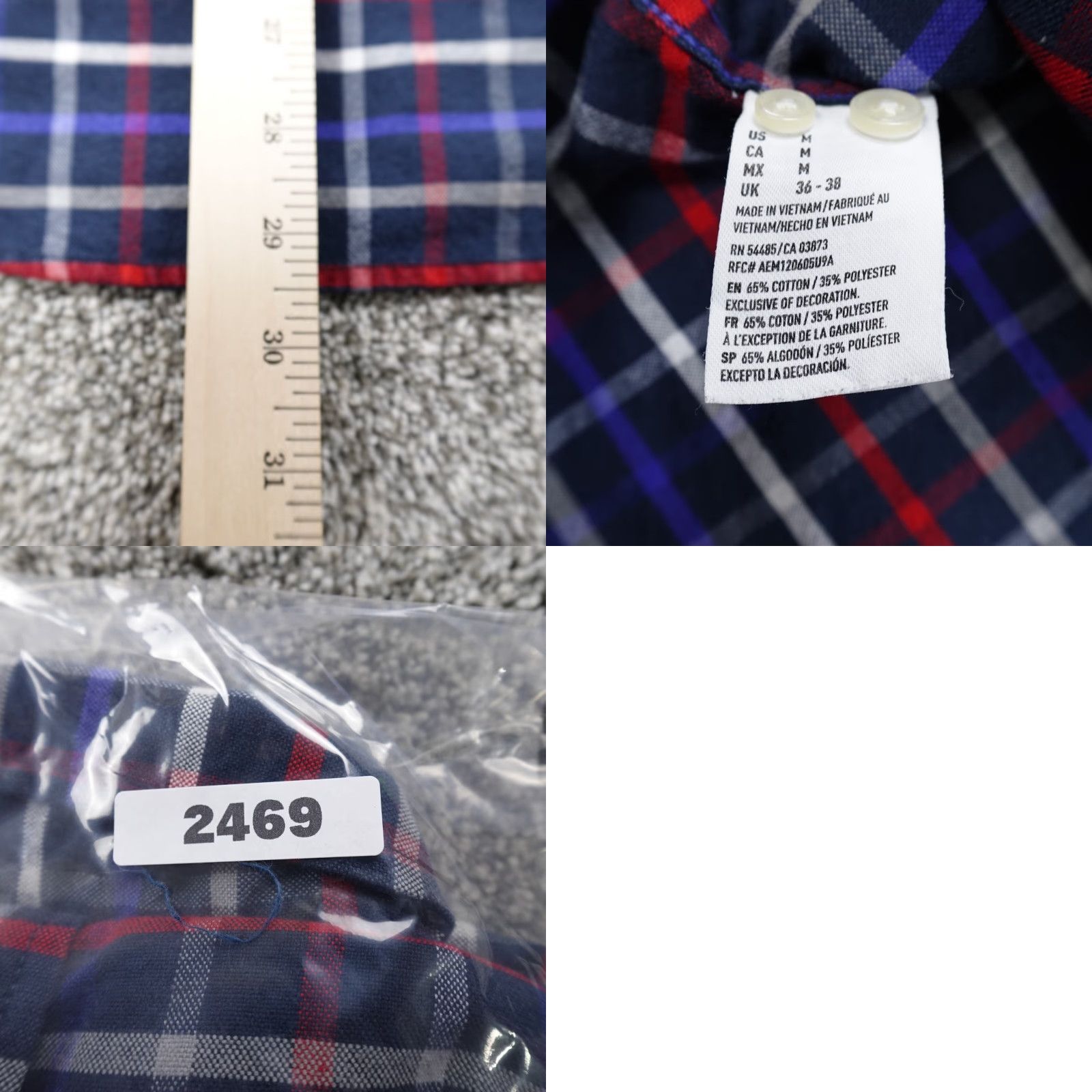 American Eagle Outfitters American Eagle Shirt Mens M Blue Red Long Sleeve Button Up Preppy Casual Cotton Size US M / EU 48-50 / 2 - 8 Thumbnail