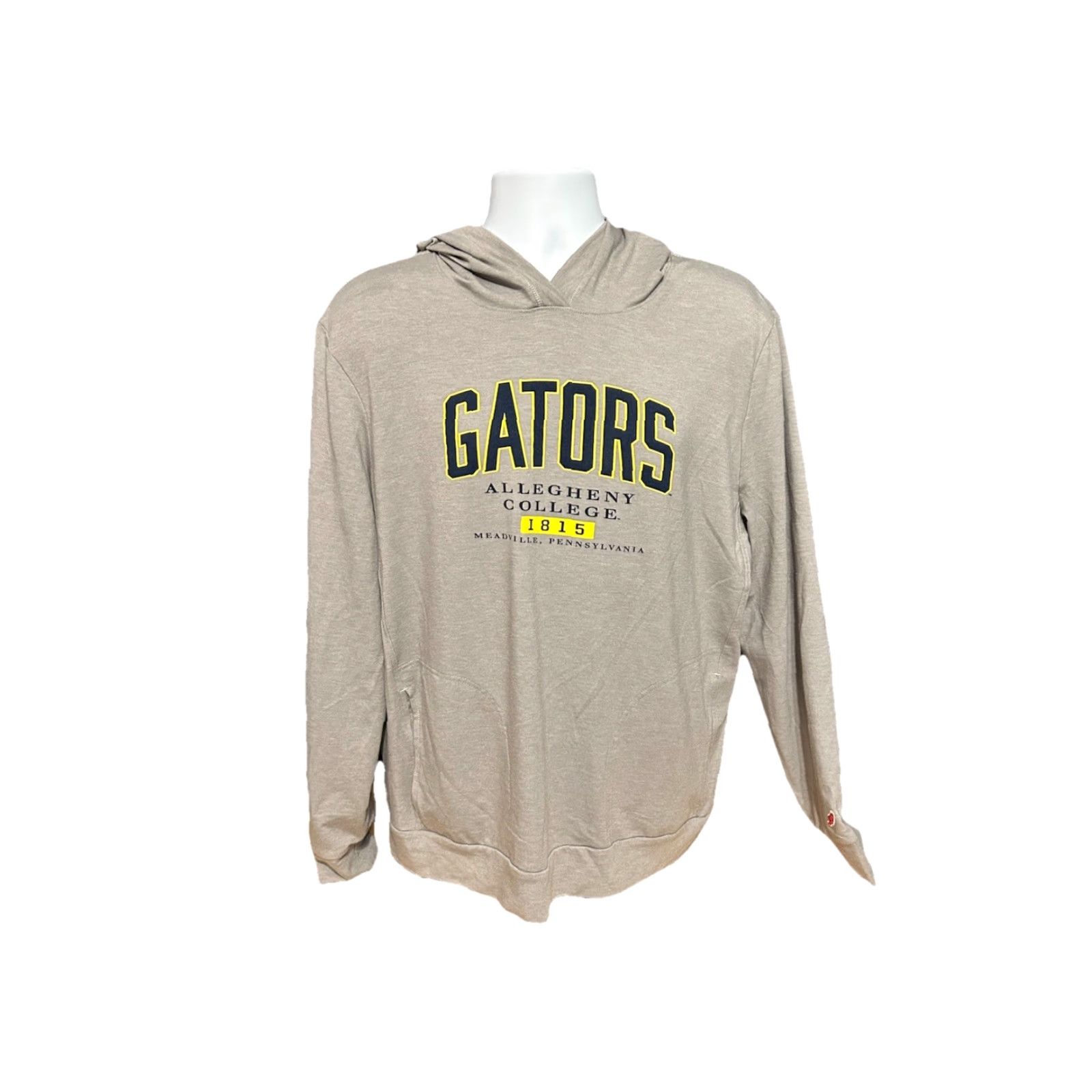 Vintage VINTAGE Allegheny College Gators Hoodie Lightweight Adult XL Gray Pocket 91 League Logo Pullover Hooded Long Sleeve Unisex Mens Womens Size US XL / EU 56 / 4 - 4 Thumbnail