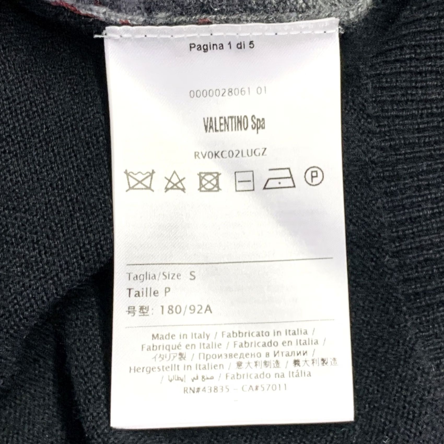 Valentino VALENTINO Size S Grey Black White Knit Camouflage VLTN Logo Cashmere Pullover Size US S / EU 44-46 / 1 - 7 Thumbnail