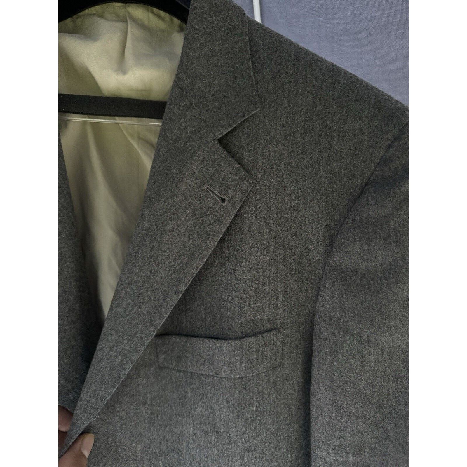 Brunello Cucinelli Brunello Cucinelli Gray Flannel Tweed Blazer Sport 54/44R Size 44R - 3 Thumbnail