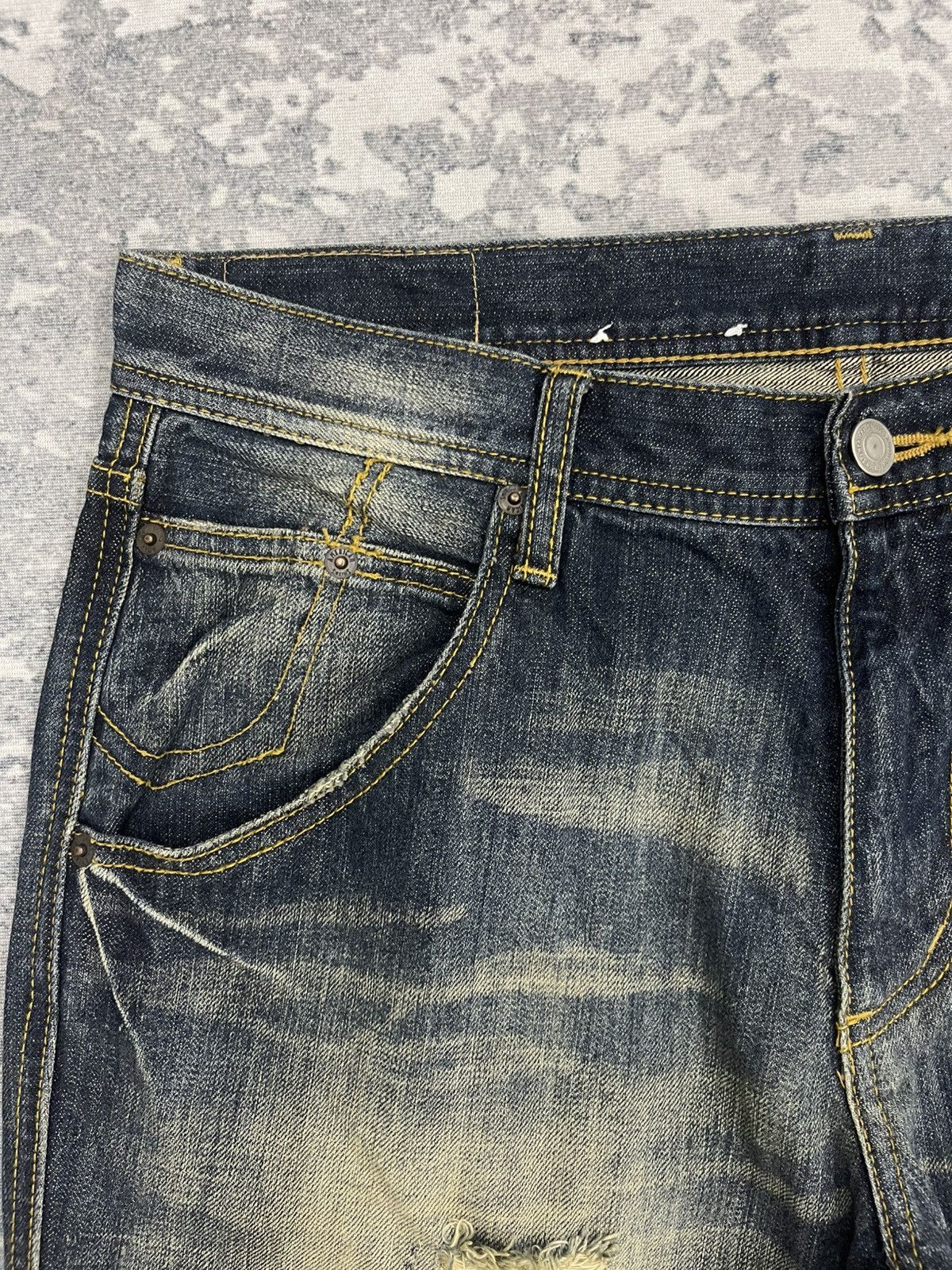 Smith's American Smiths American Ripped Denim Jeans Size US 33 - 4 Thumbnail
