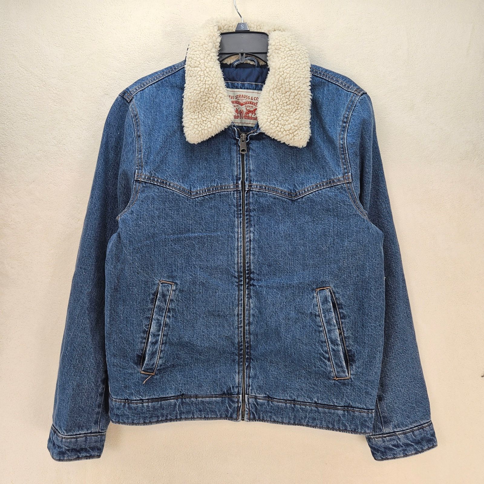 Levi's LEVI'S WESTERN MEN'S SMALL COLLARED SHERPA JACKET MEDIUM Size US S / EU 44-46 / 1 - 1 Thumbnail