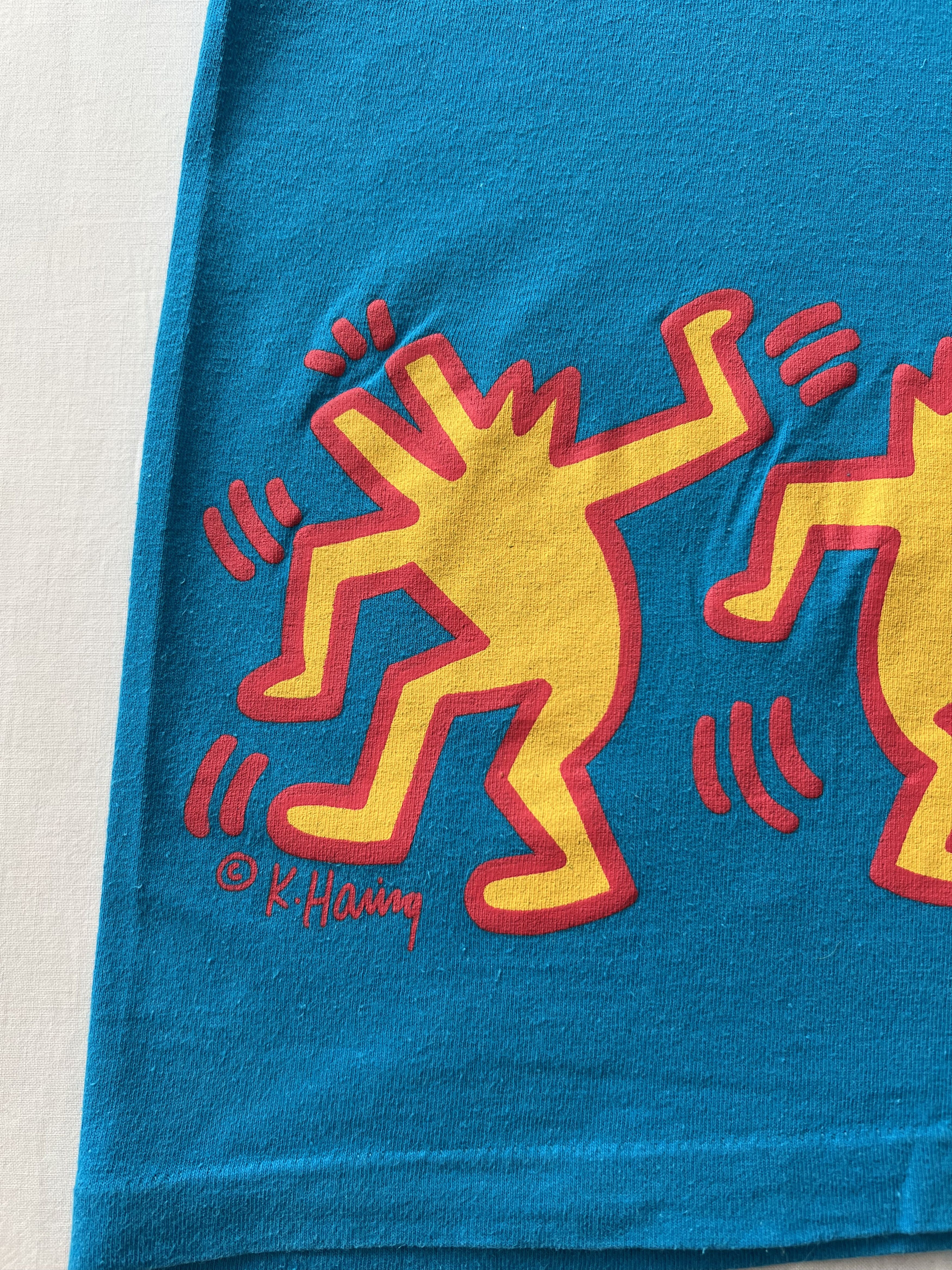 Arts & Science Vintage 80s Keith Haring Dancing Dog Pop Shop Art T-shirt Size US S / EU 44-46 / 1 - 5 Thumbnail