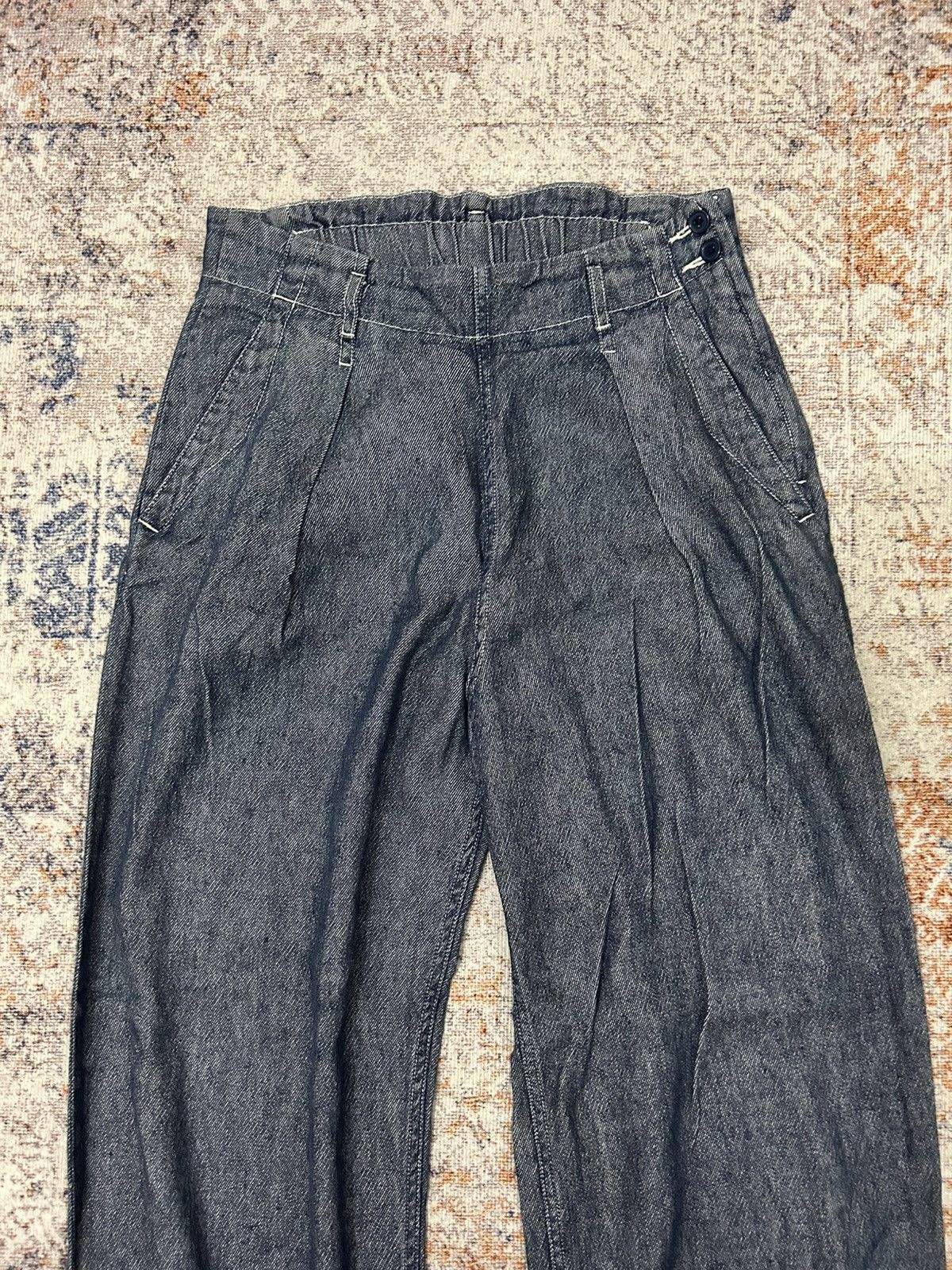 Japanese Brand × Yohji Yamamoto Coen Japan Baggy Jeans Left Side Zipper yohji style Size US 29 - 4 Thumbnail