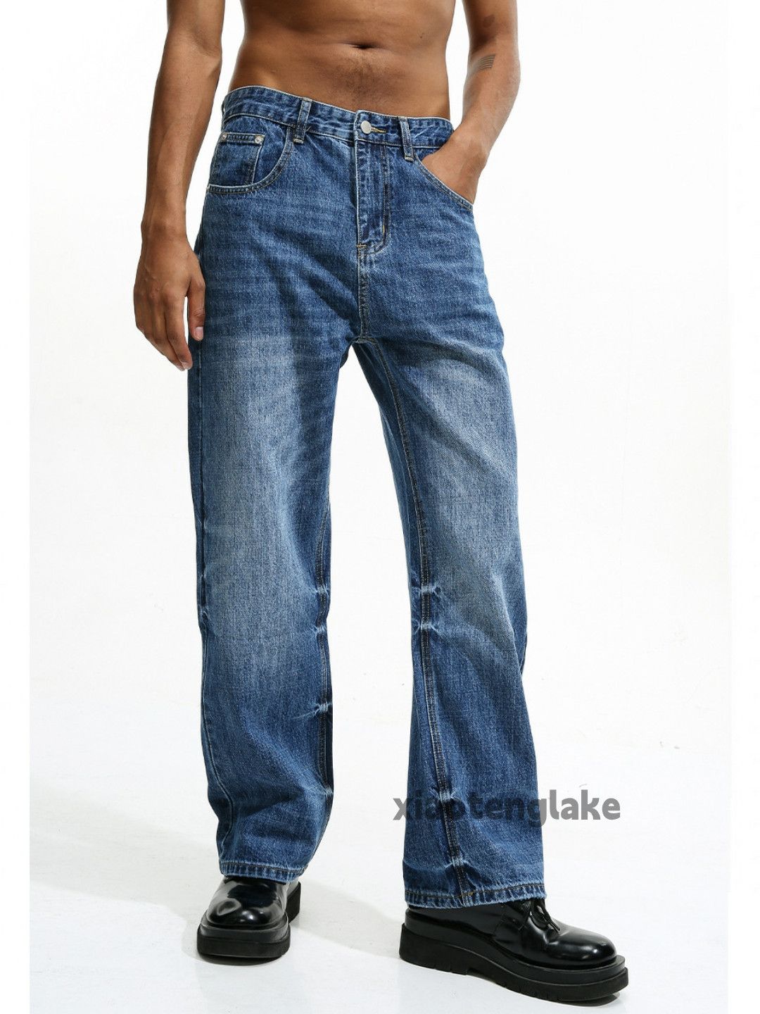 Jean × Vintage washed faded cleanfit yuppie y2k skate hiphop jeans Size US 32 / EU 48 - 4 Thumbnail