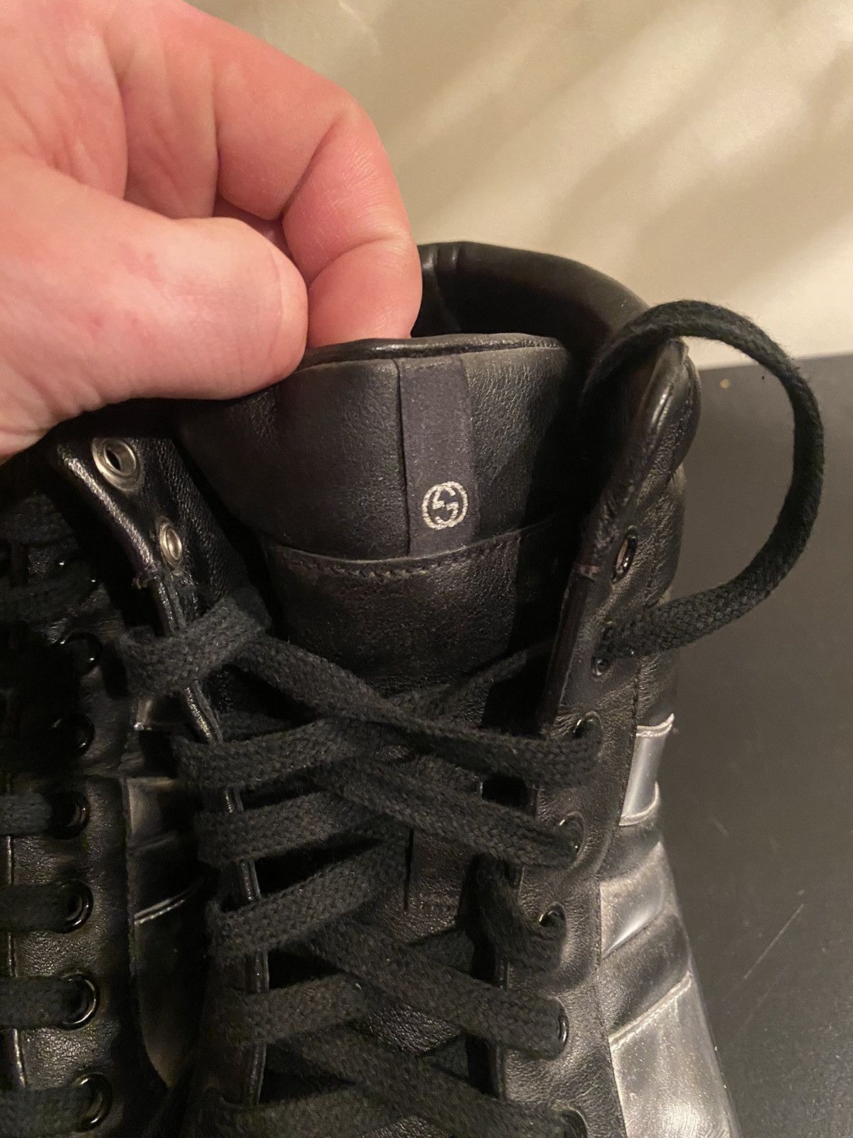 Gucci Gucci padded leather high tops Size US 10 / EU 43 - 2 Thumbnail