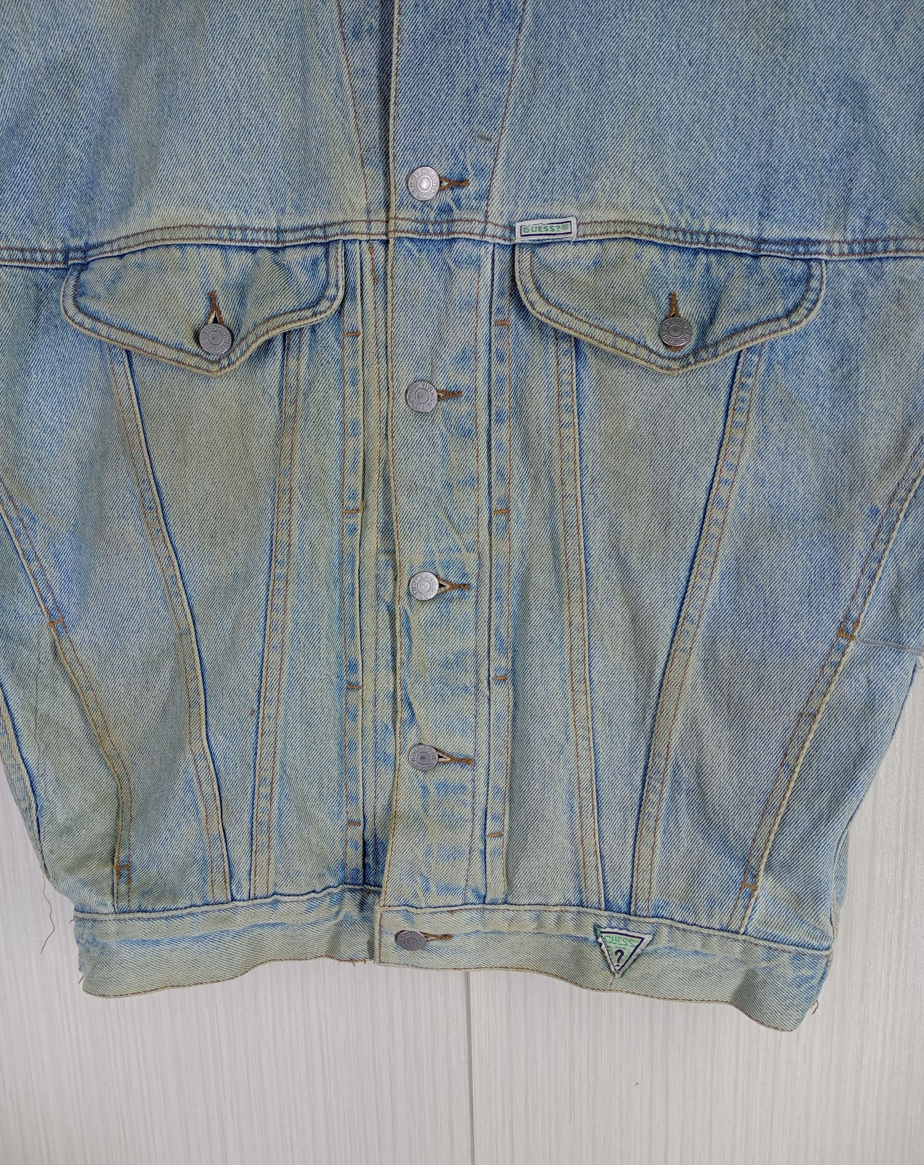Georges Marciano Vintage 90s Guess Georges Marciano Sleeveless Denim Jacket Size US M / EU 48-50 / 2 - 2 Thumbnail