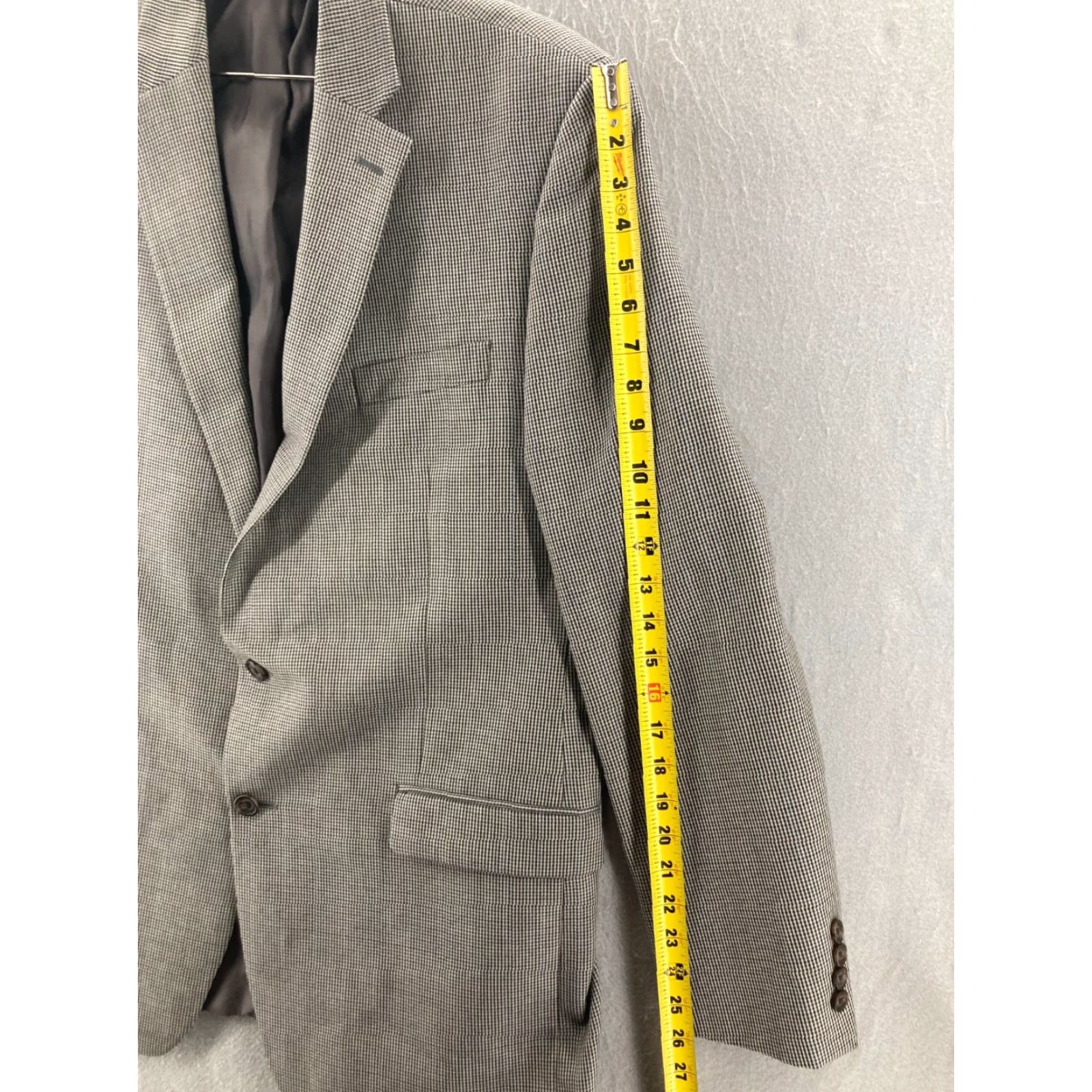 Ralph Lauren Lauren Ralph Lauren Sport Coat Mens Gray Houndstooth 2-Button 44L Size US S / EU 44-46 / 1 - 4 Thumbnail