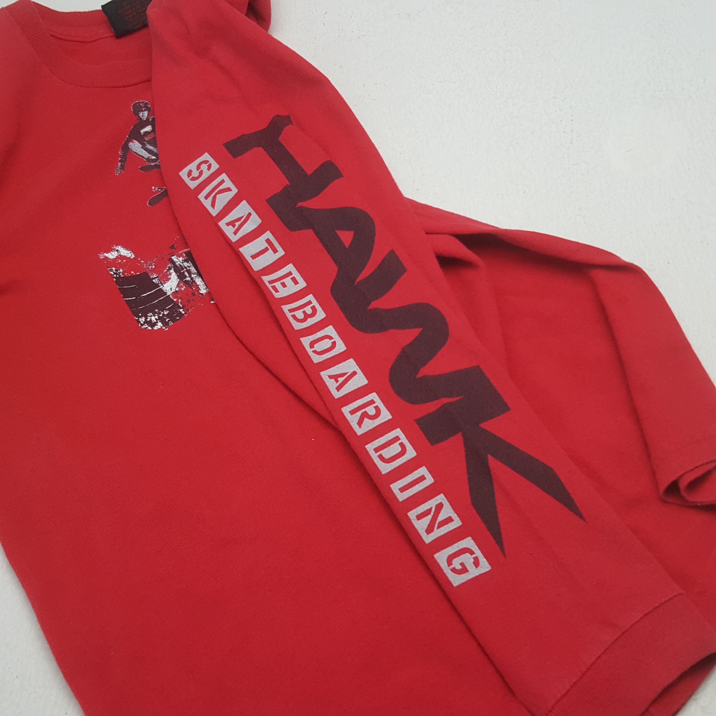 Hawk Vintage Hawk Skateboard Tshirt Size US XL / EU 56 / 4 - 7 Thumbnail