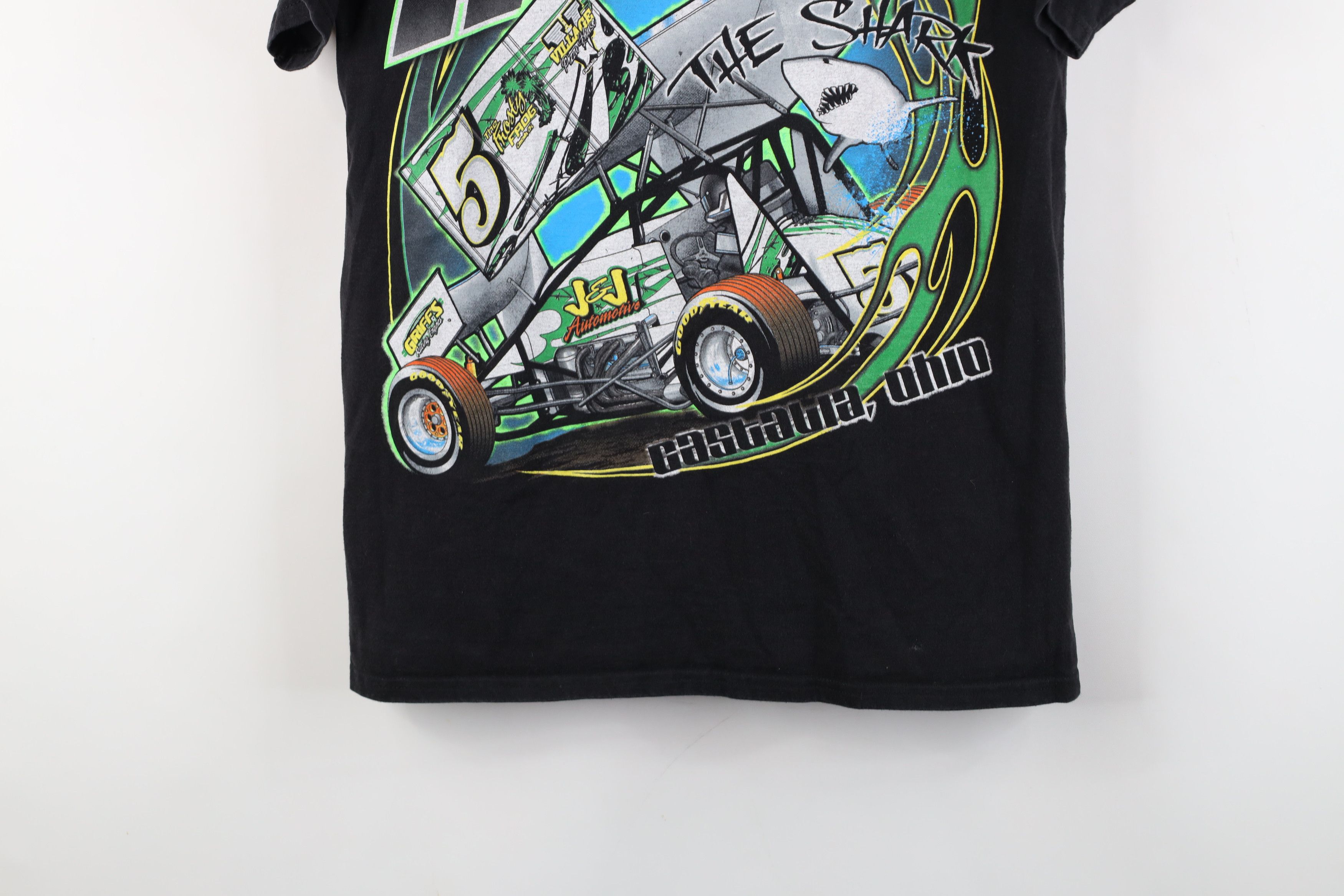 Vintage Vintage Y2K The Shark Jordan Ryan Racing T-Shirt Black Size US M / EU 48-50 / 2 - 3 Thumbnail