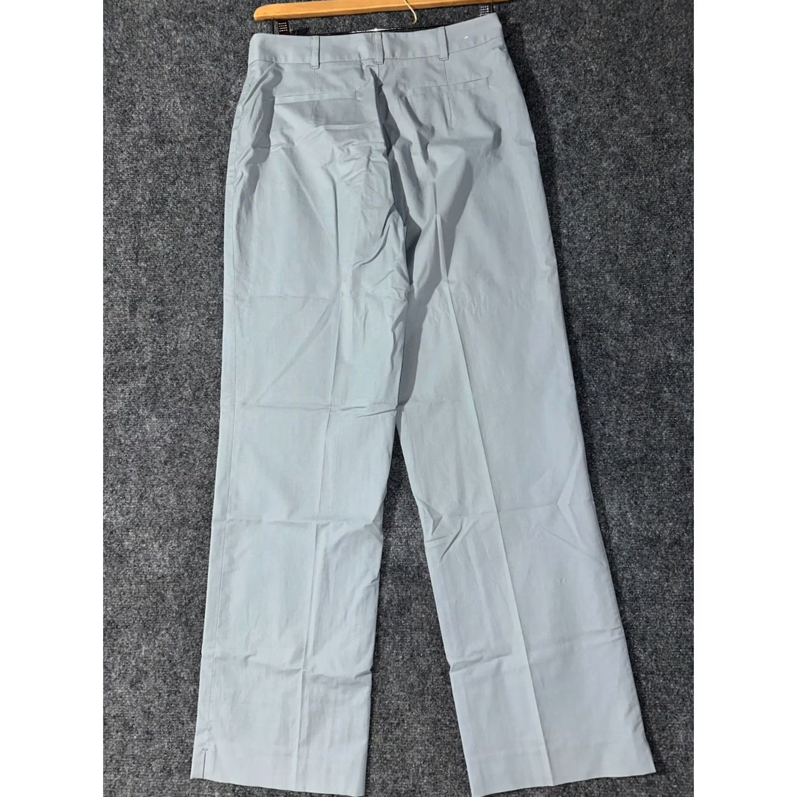 Banana Republic Banana Republic Pants Womens 10 Gray Cotton Stretch Flat Front Straight Leg Chin Size 32" / US 10 / IT 46 - 5 Thumbnail